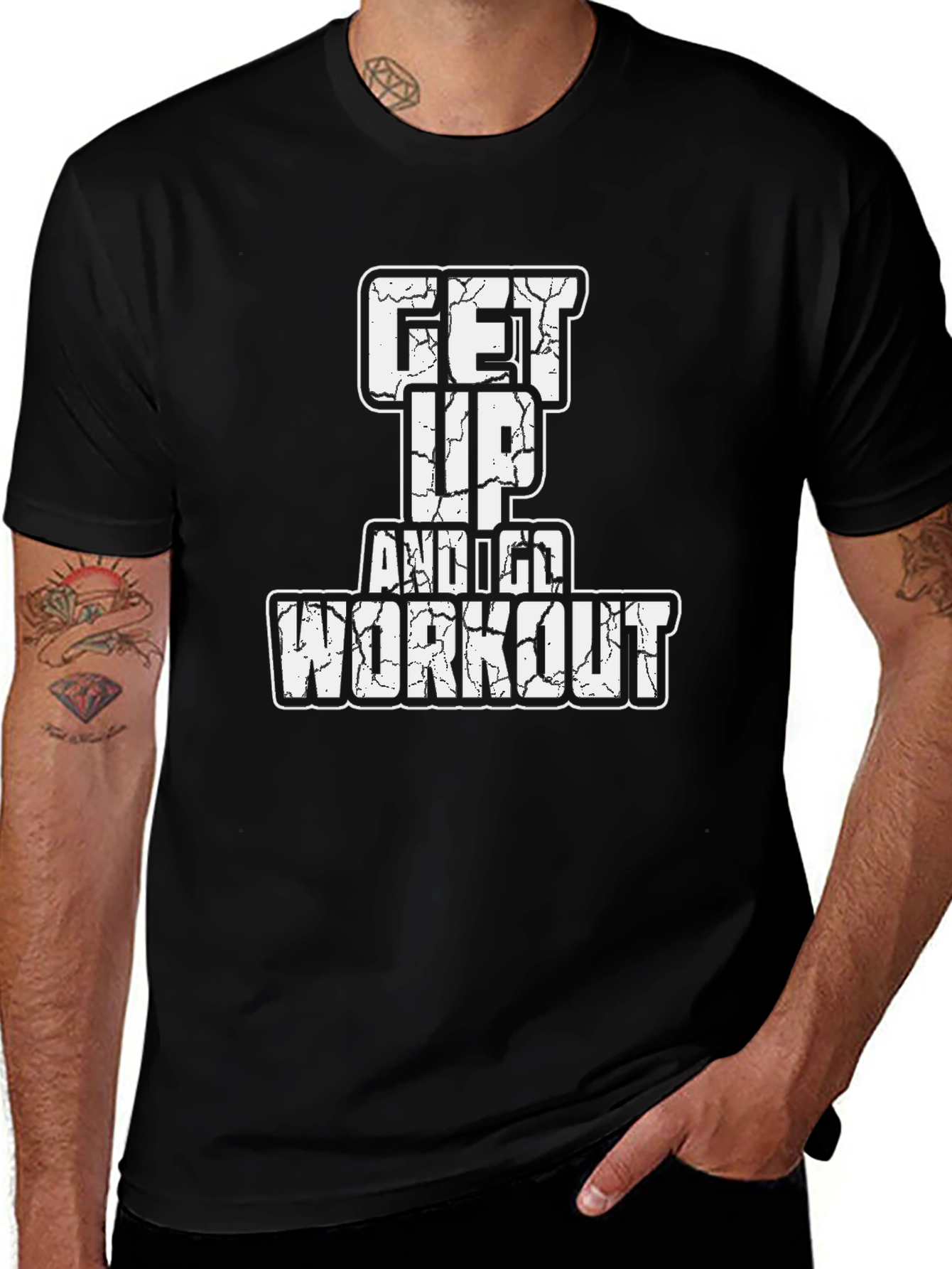 Get Up and Go Workout Black T-Shirt