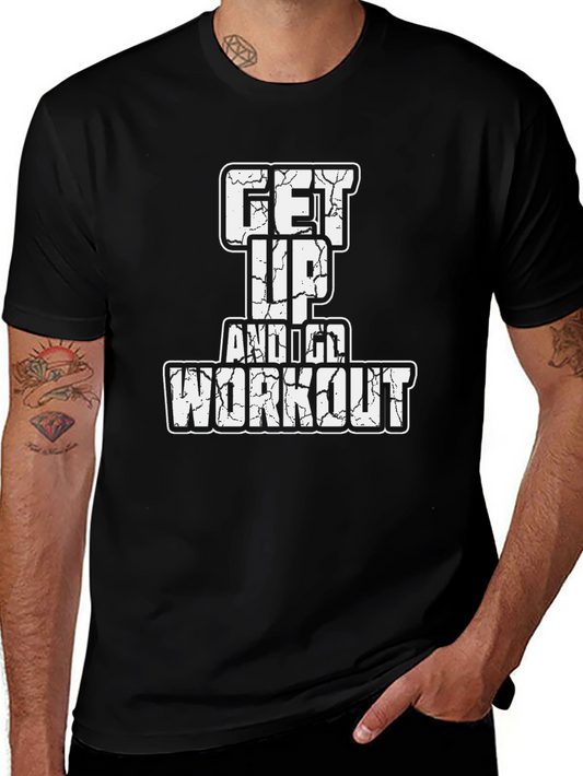 Get Up and Go Workout Black T-Shirt