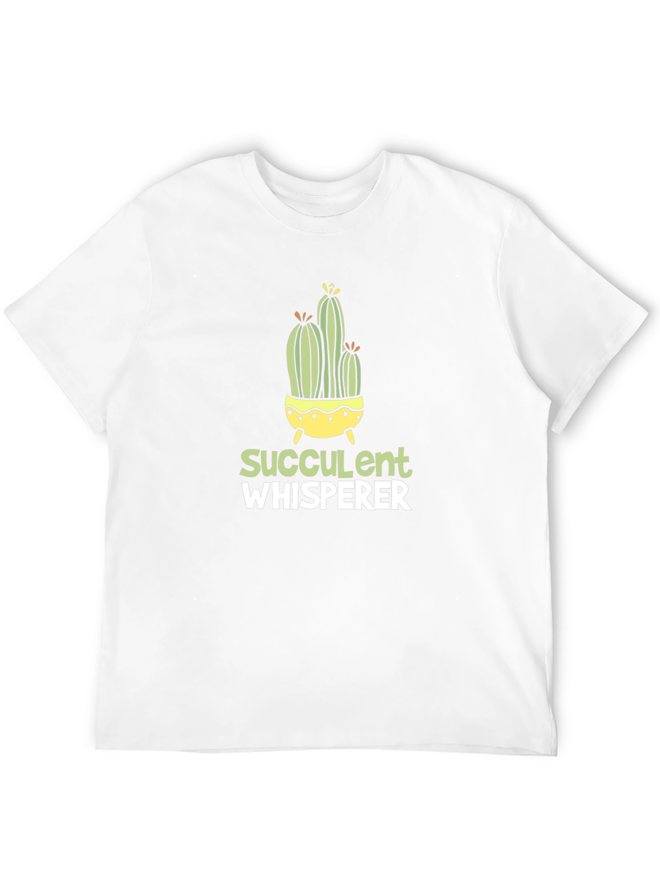 Succulent Whisperer Black Graphic T-Shirt