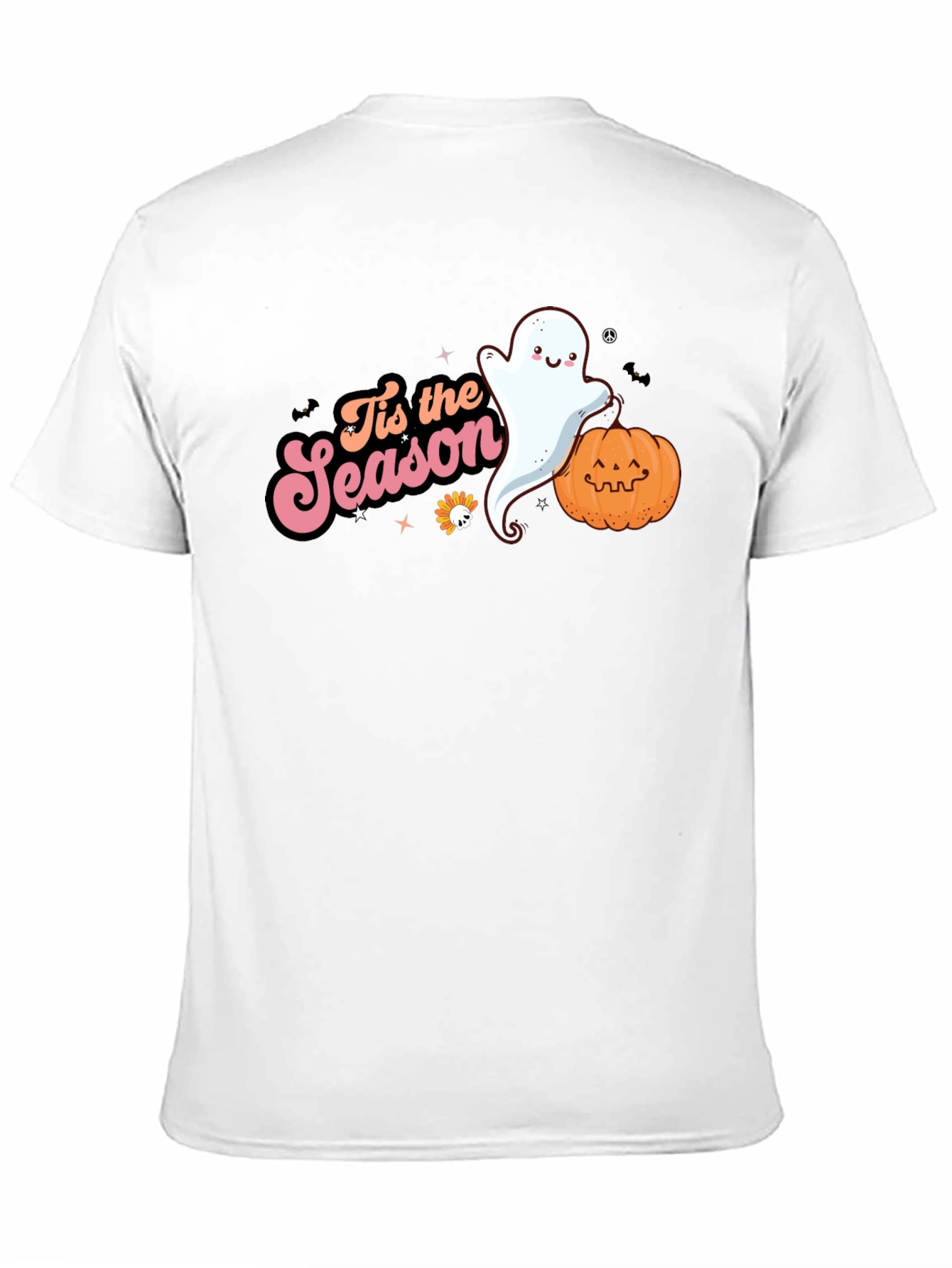Tis the Season Ghost & Pumpkin Black T-Shirt