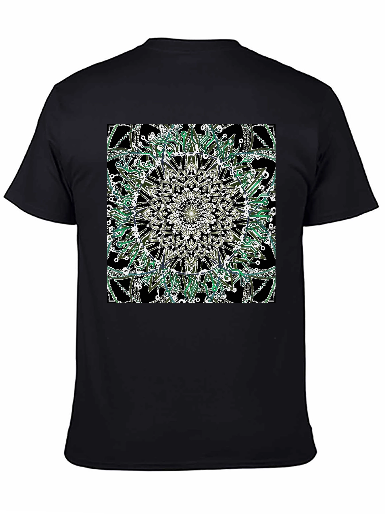 Geometric Mandala Black T-Shirt