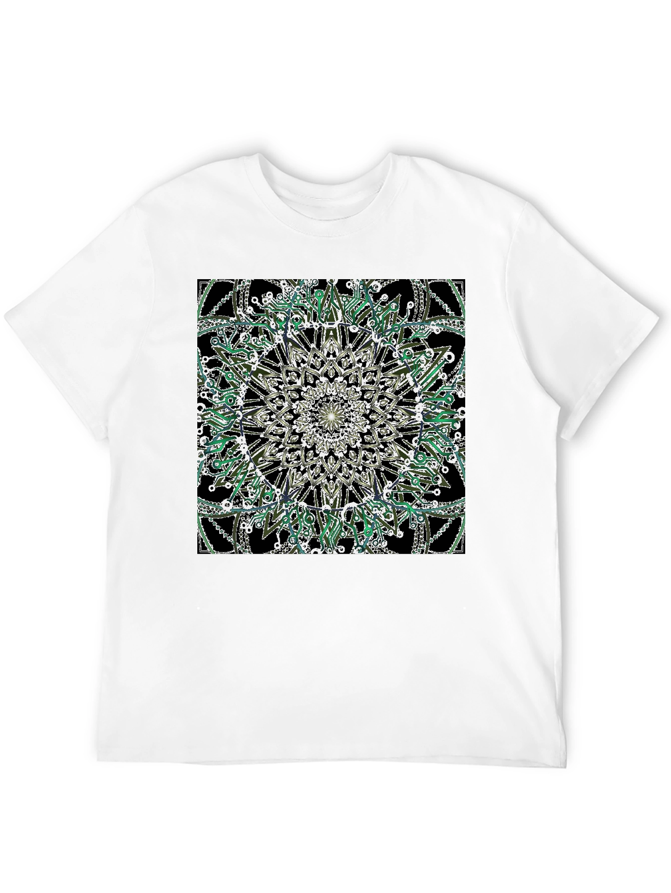Geometric Mandala Black T-Shirt
