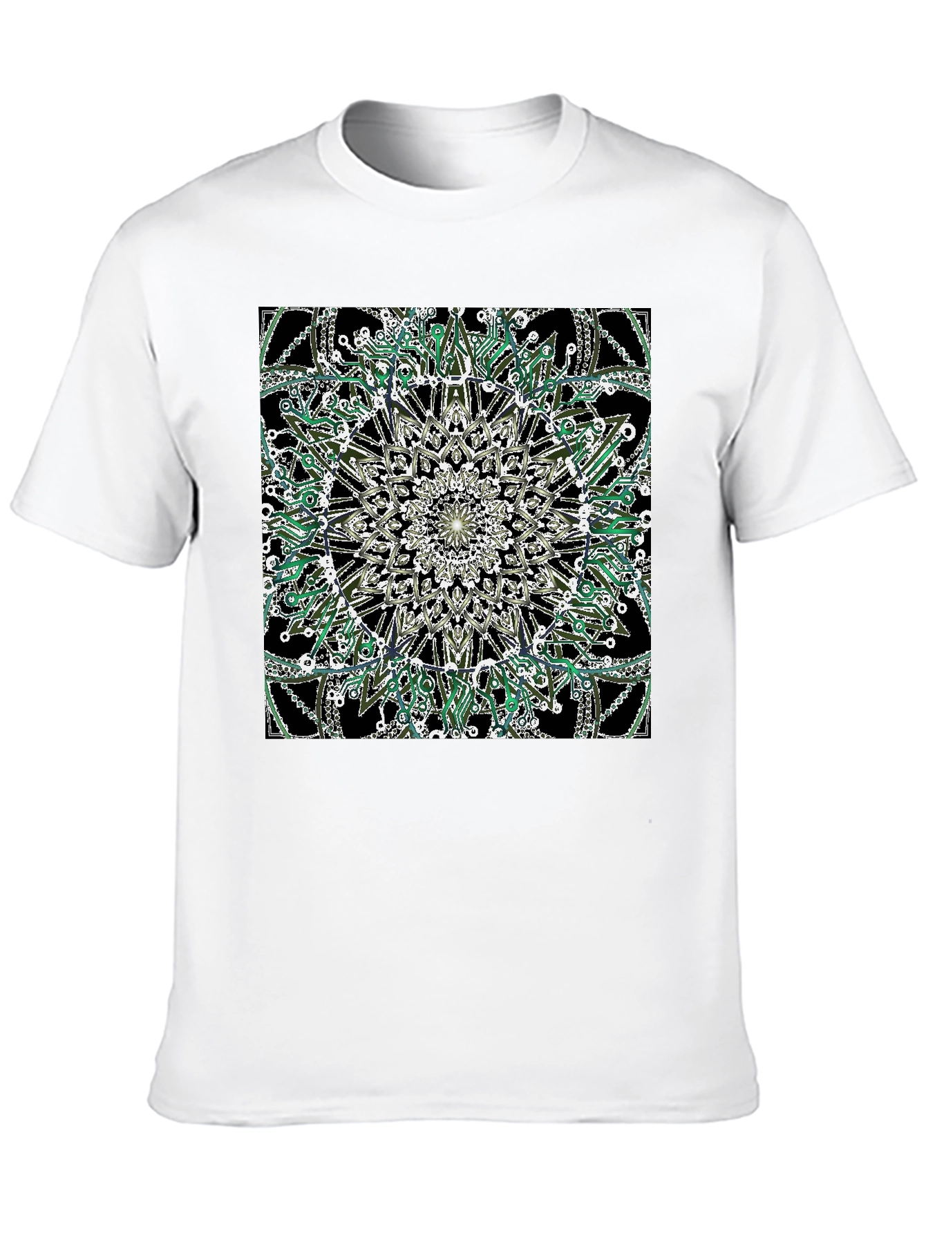 Geometric Mandala Black T-Shirt