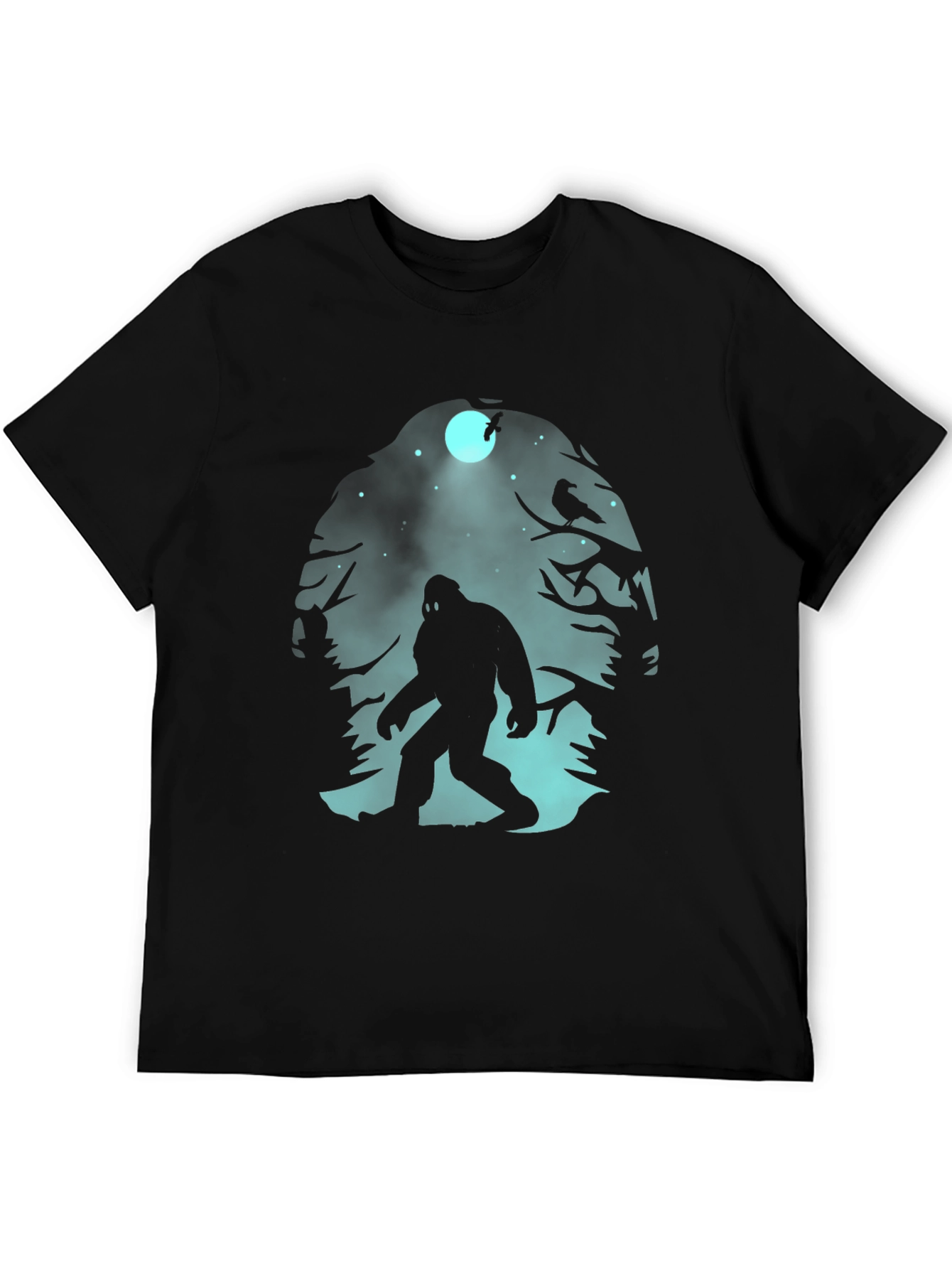 Bigfoot Silhouette Graphic T-Shirt - Black
