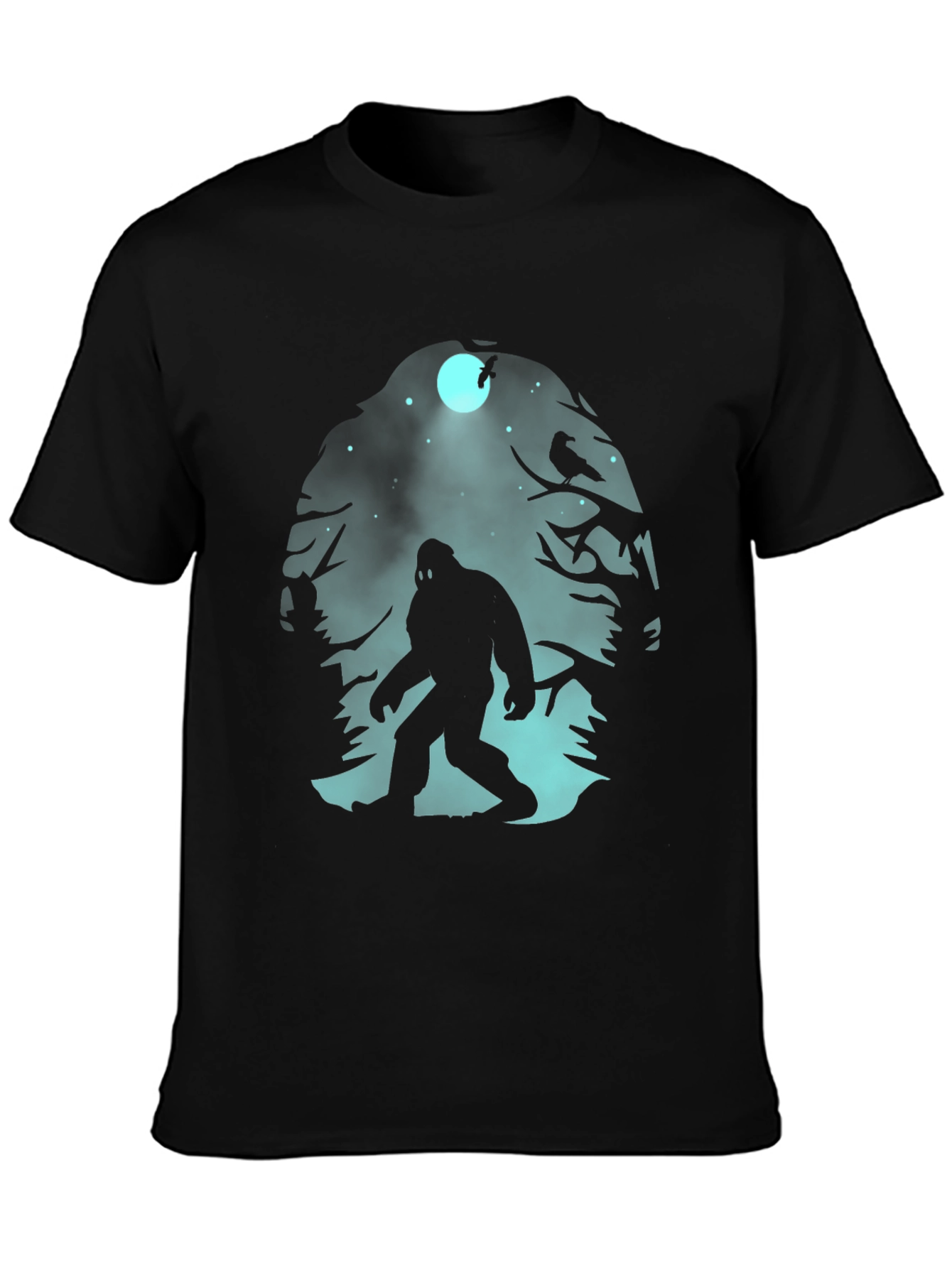 Bigfoot Silhouette Graphic T-Shirt - Black
