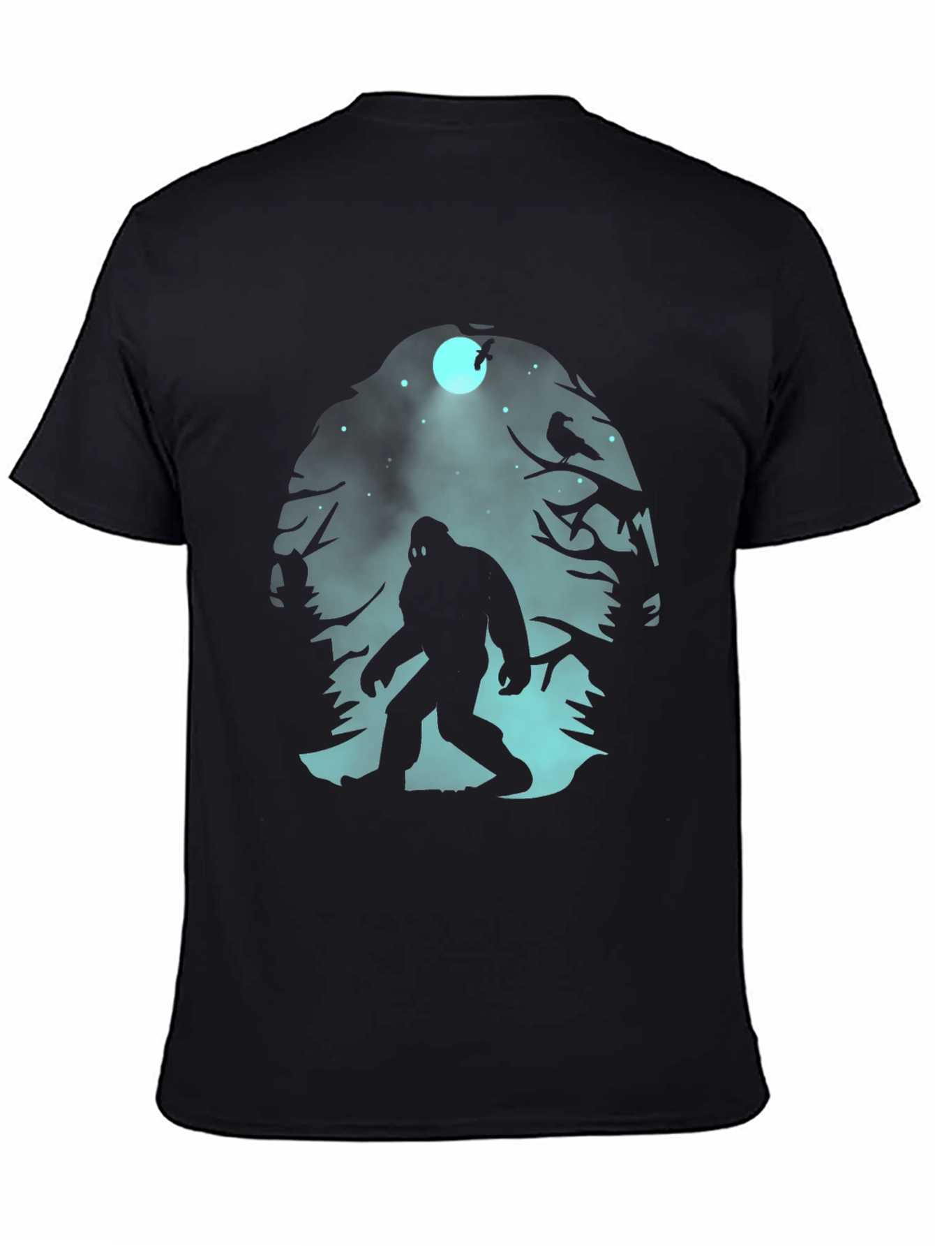 Bigfoot Silhouette Graphic T-Shirt - Black