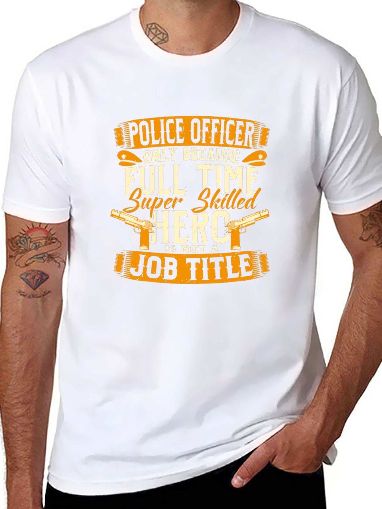 Police Officer Hero Graphic T-Shirt
