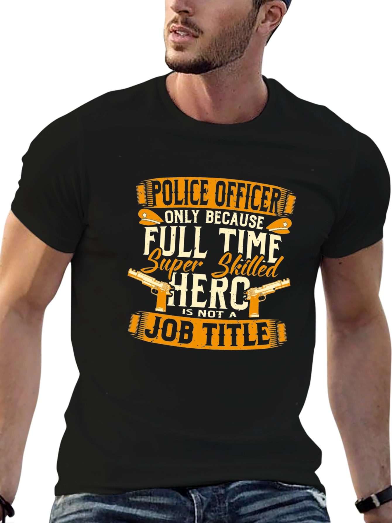 Police Officer Hero Graphic T-Shirt