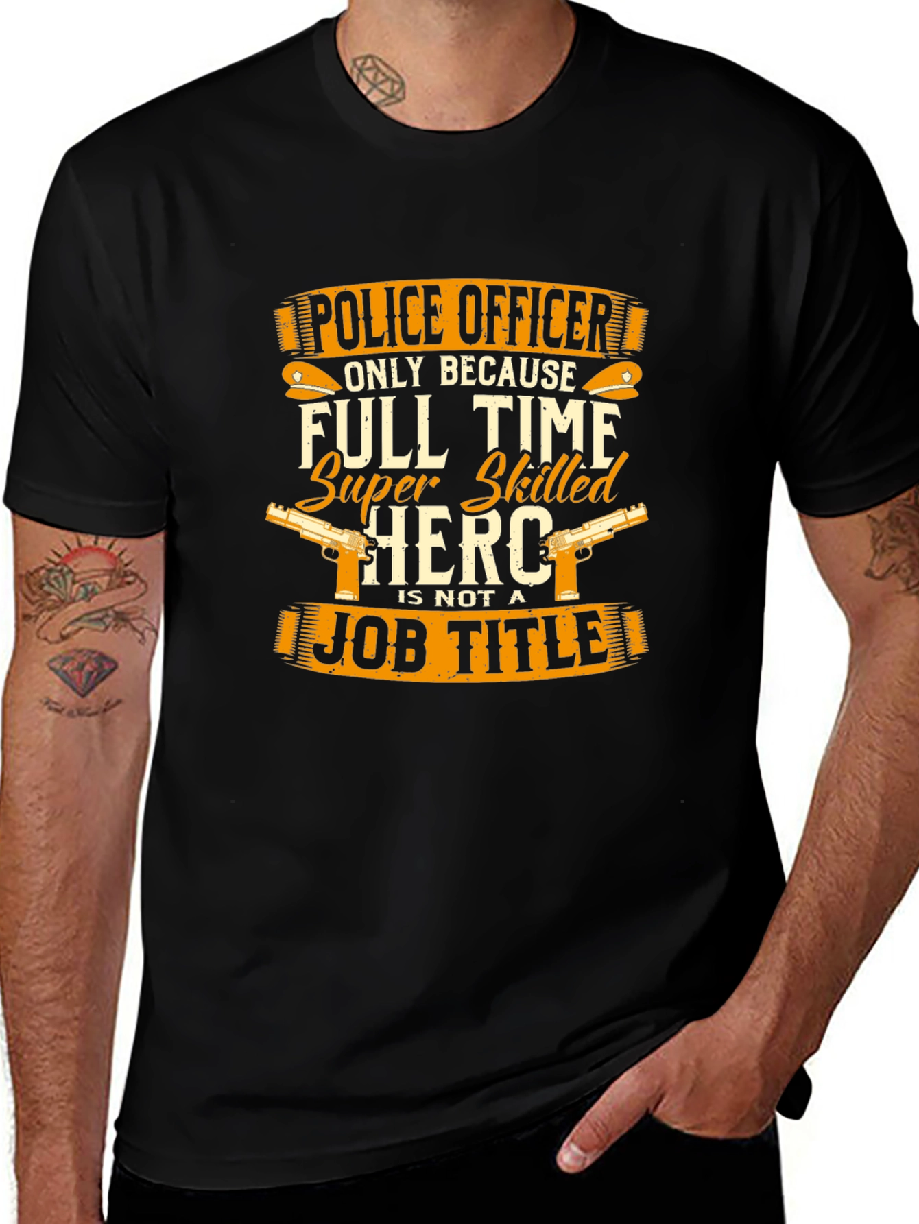 Police Officer Hero Graphic T-Shirt