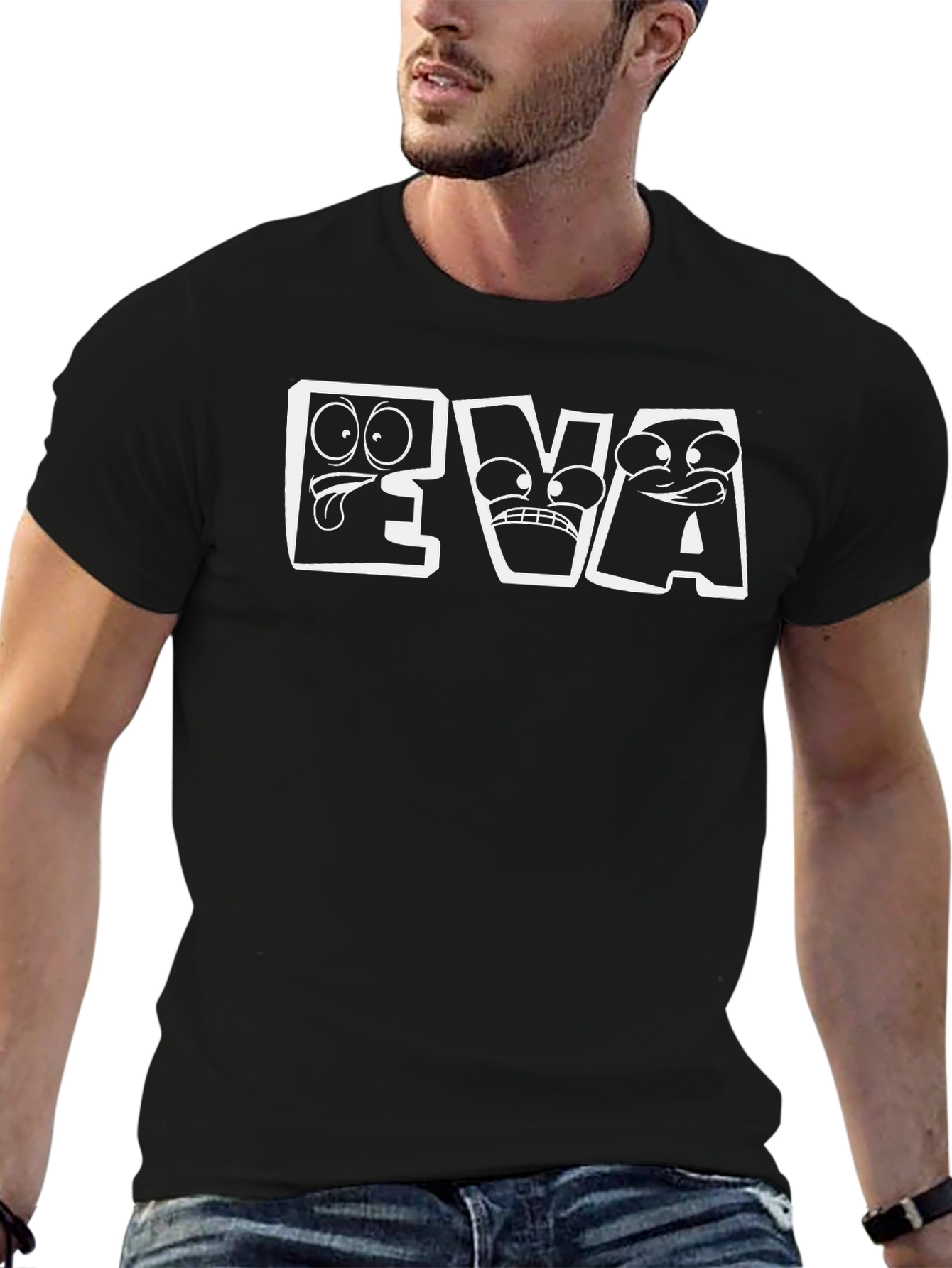Funny EVA Cartoon Face T-Shirt