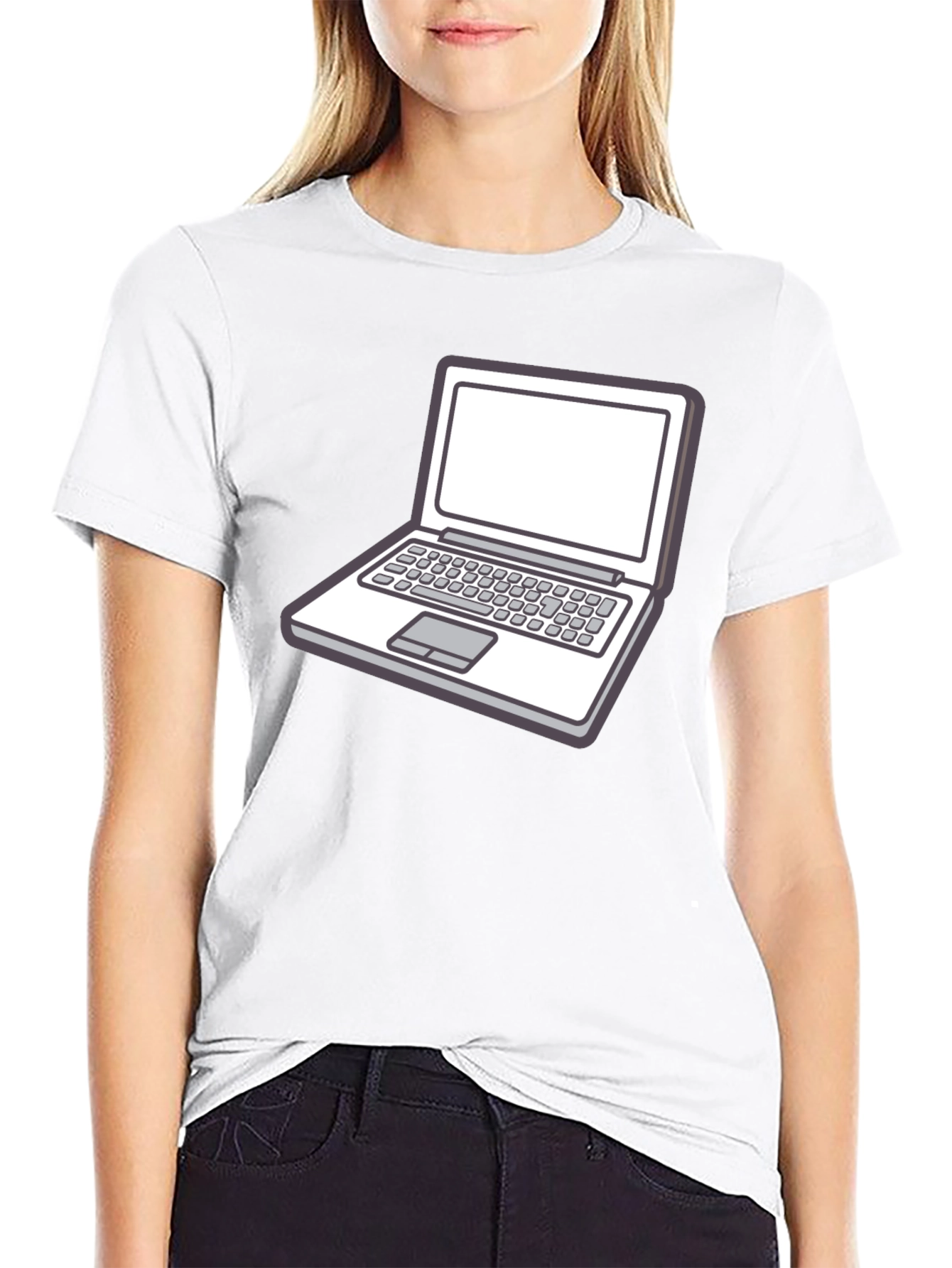 Laptop Graphic Tee - Stylish Geek Chic T-Shirt