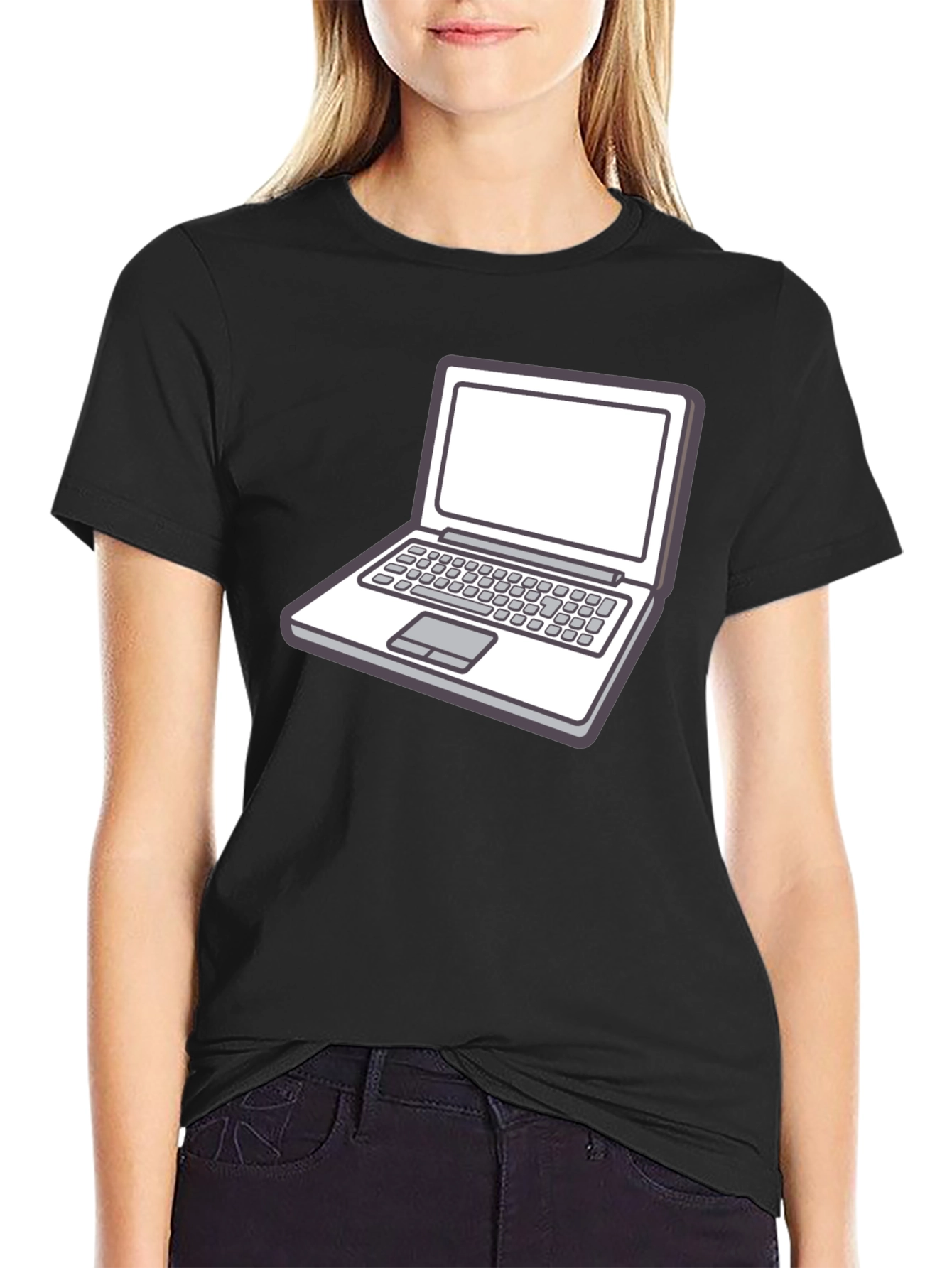 Laptop Graphic Tee - Stylish Geek Chic T-Shirt