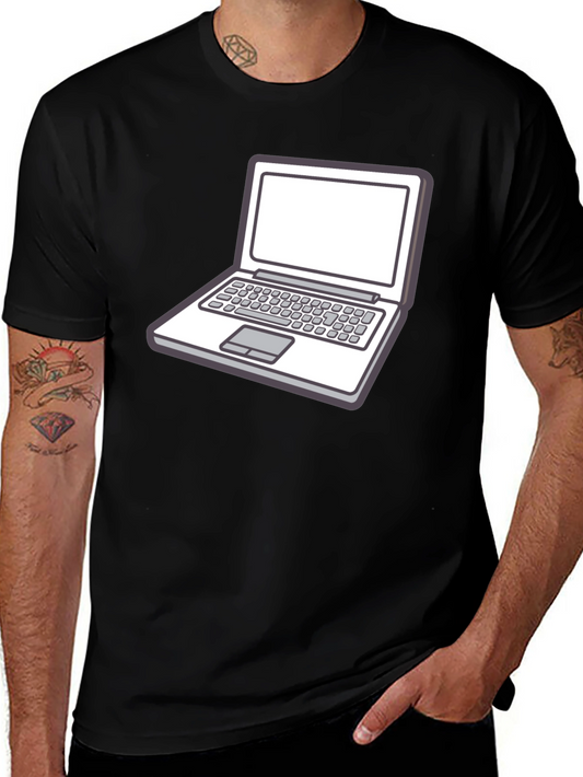 Laptop Graphic Tee - Stylish Geek Chic T-Shirt