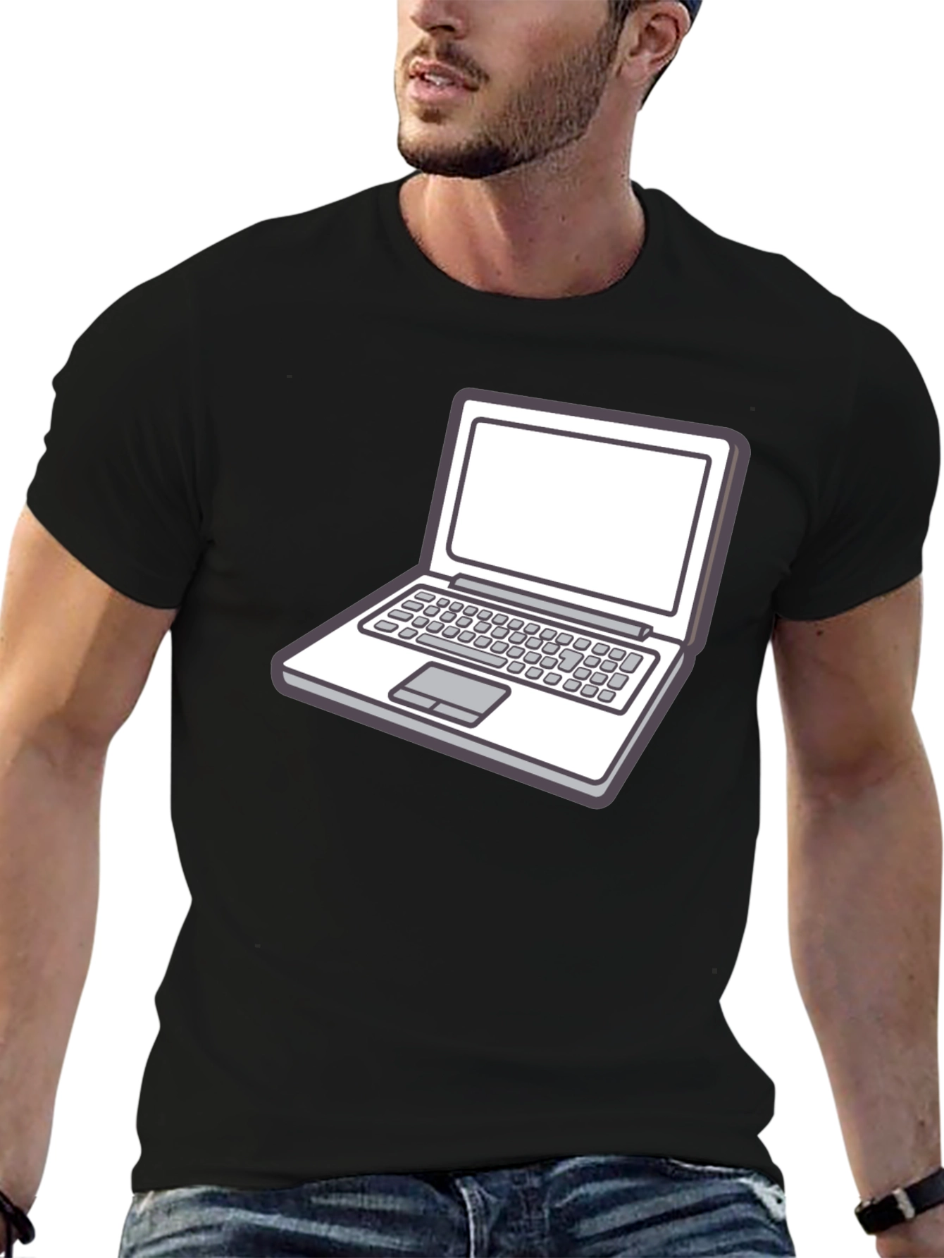 Laptop Graphic Tee - Stylish Geek Chic T-Shirt