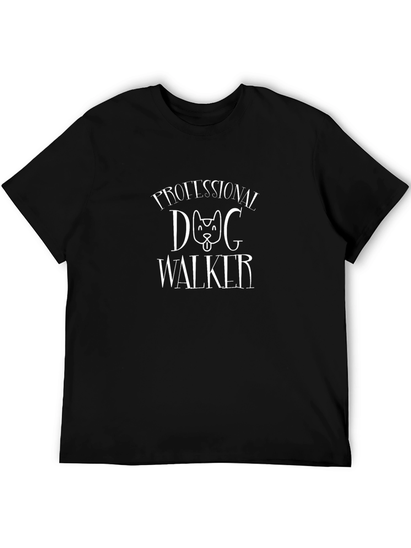 Professional Dog Walker Graphic Tee - Black