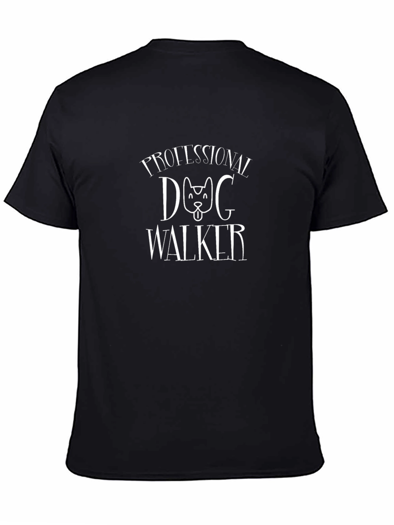 Professional Dog Walker Graphic Tee - Black