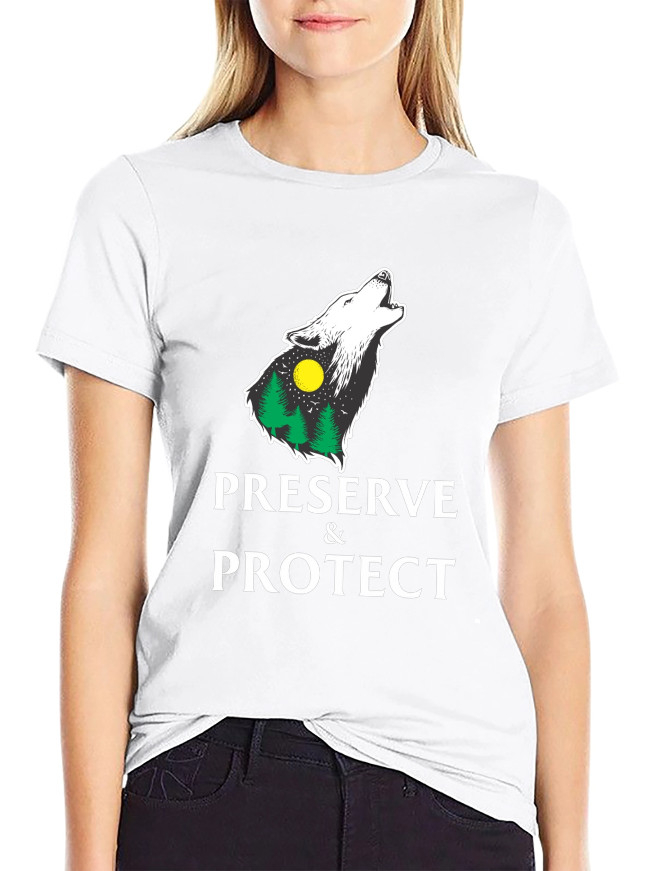 Preserve & Protect Wolf Graphic T-Shirt
