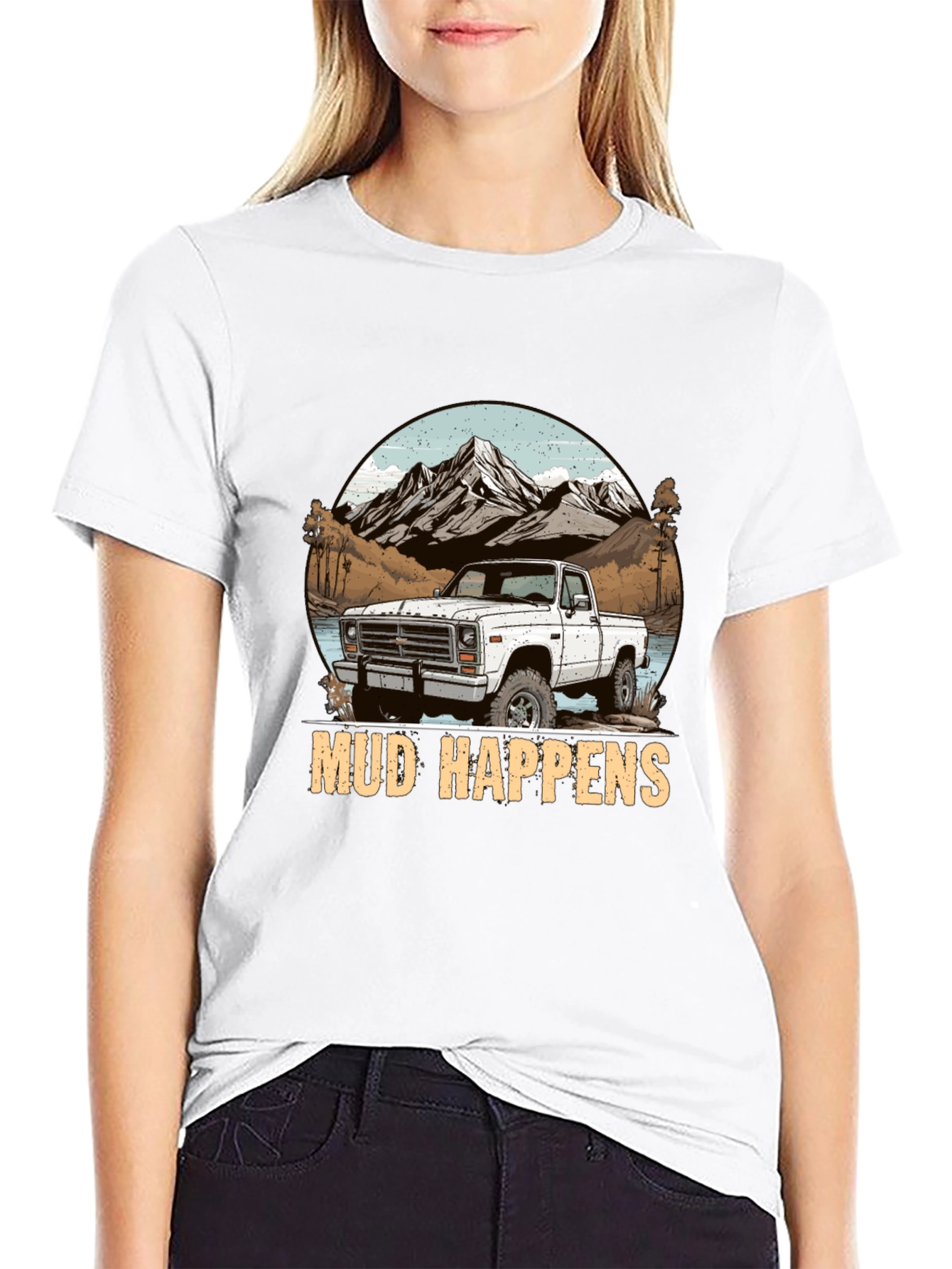 Mud Happens Truck Graphic T-Shirt
