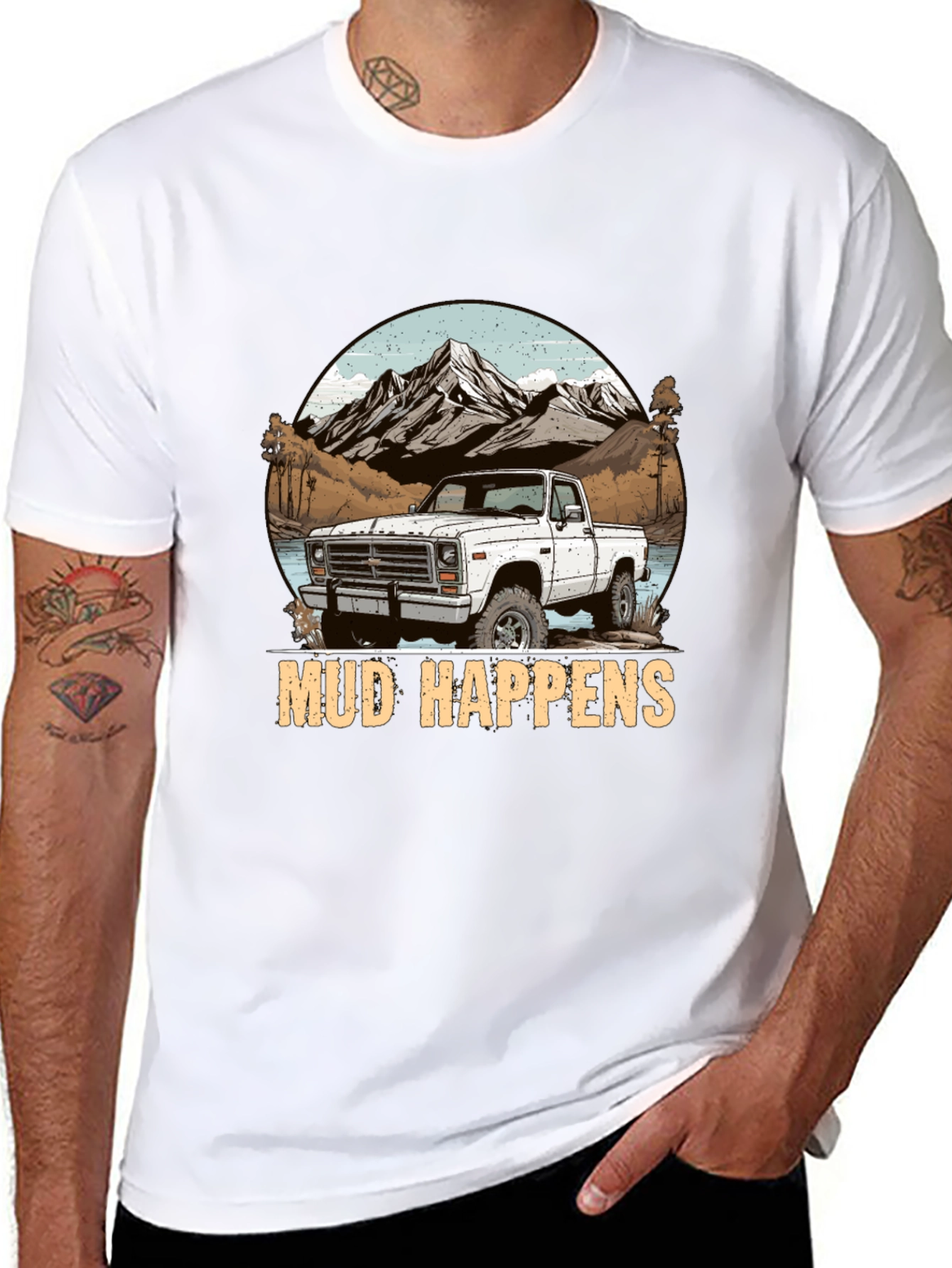 Mud Happens Truck Graphic T-Shirt