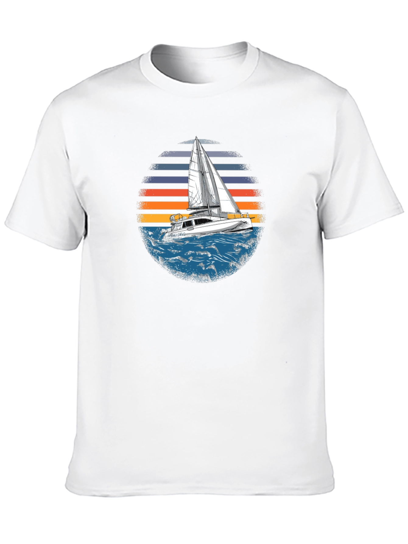 Sailboat Sunset Graphic Tee - Black