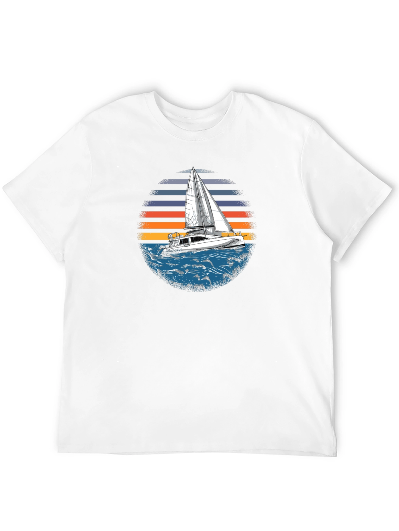Sailboat Sunset Graphic Tee - Black
