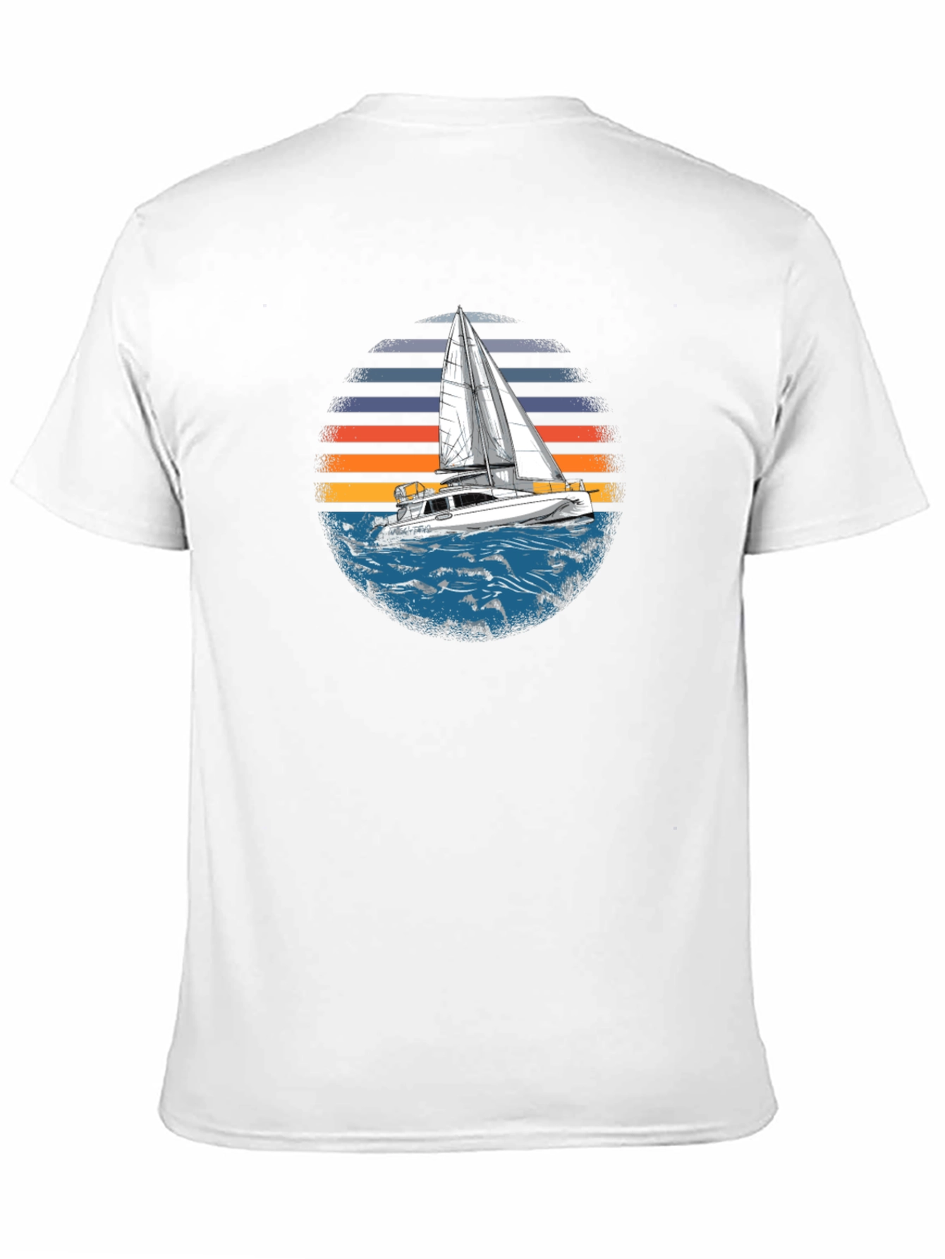 Sailboat Sunset Graphic Tee - Black