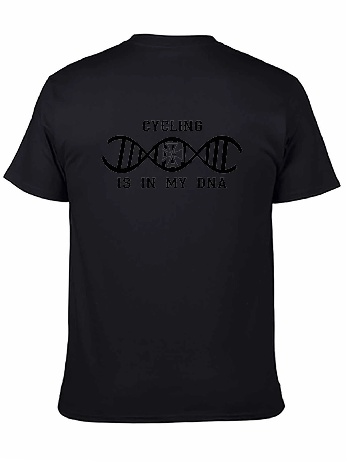Cycling DNA T-Shirt - Black Cotton Tee