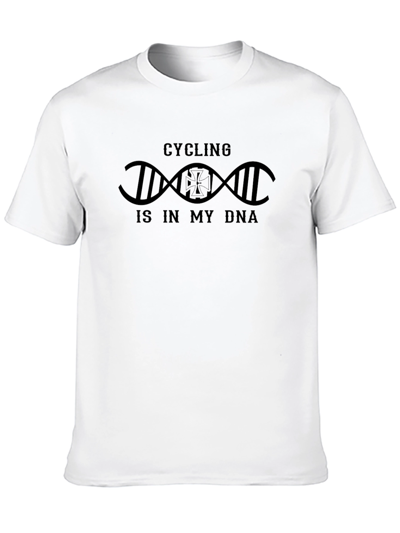Cycling DNA T-Shirt - Black Cotton Tee