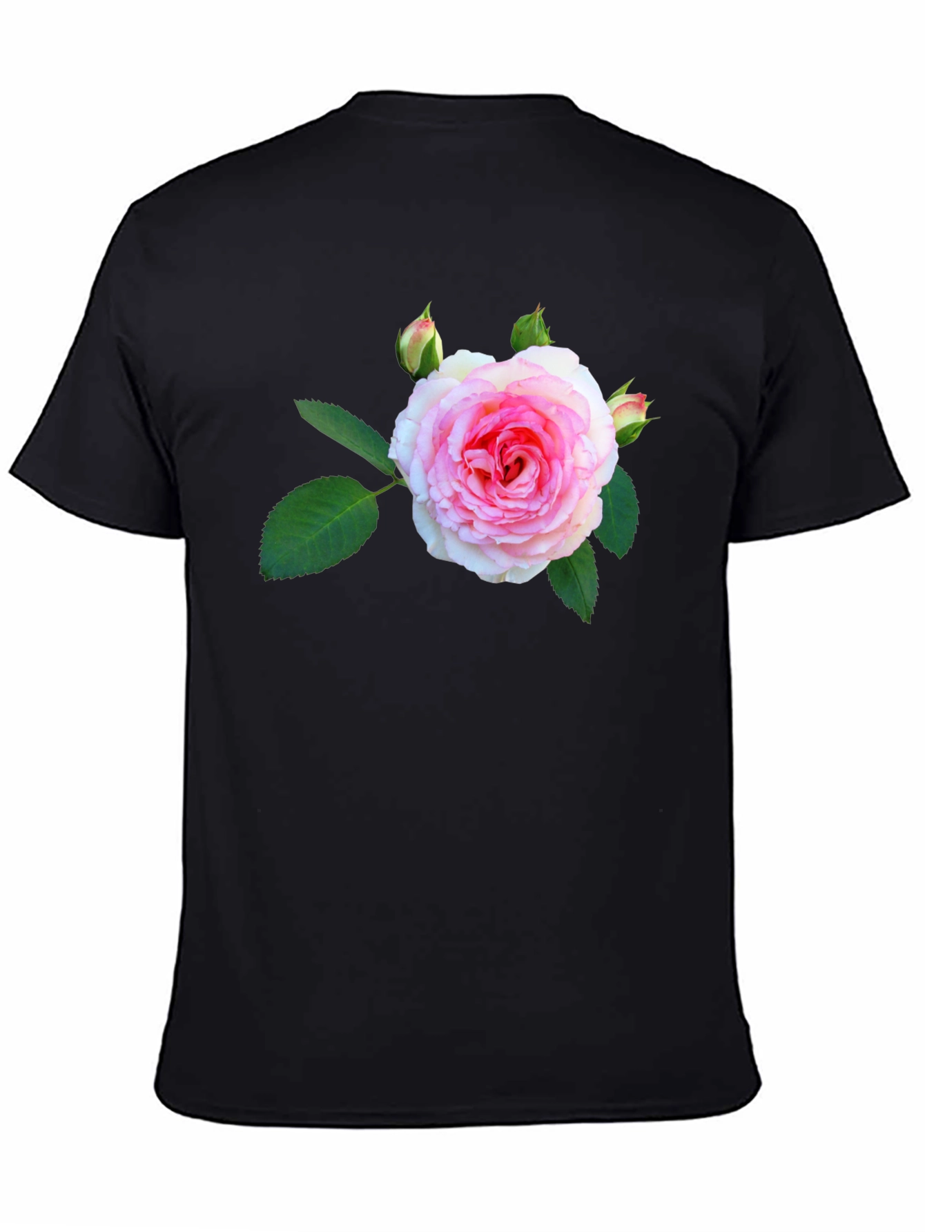 Floral Print Black T-Shirt