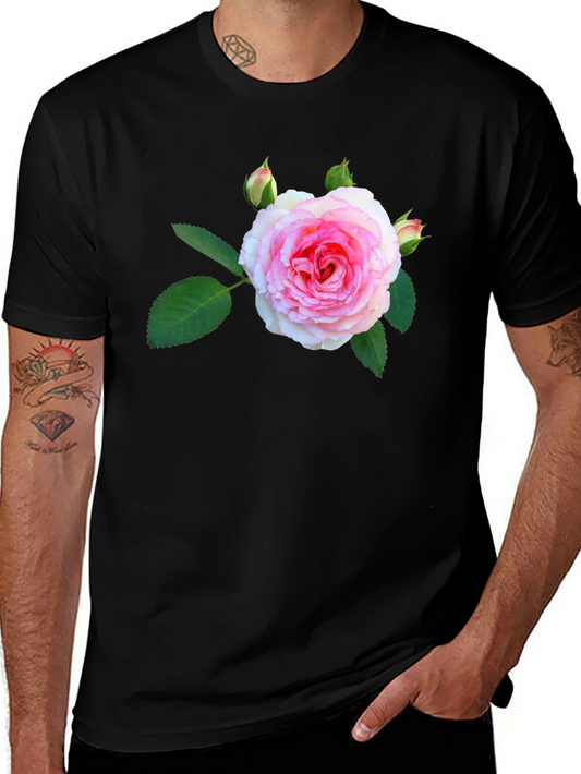 Floral Print Black T-Shirt