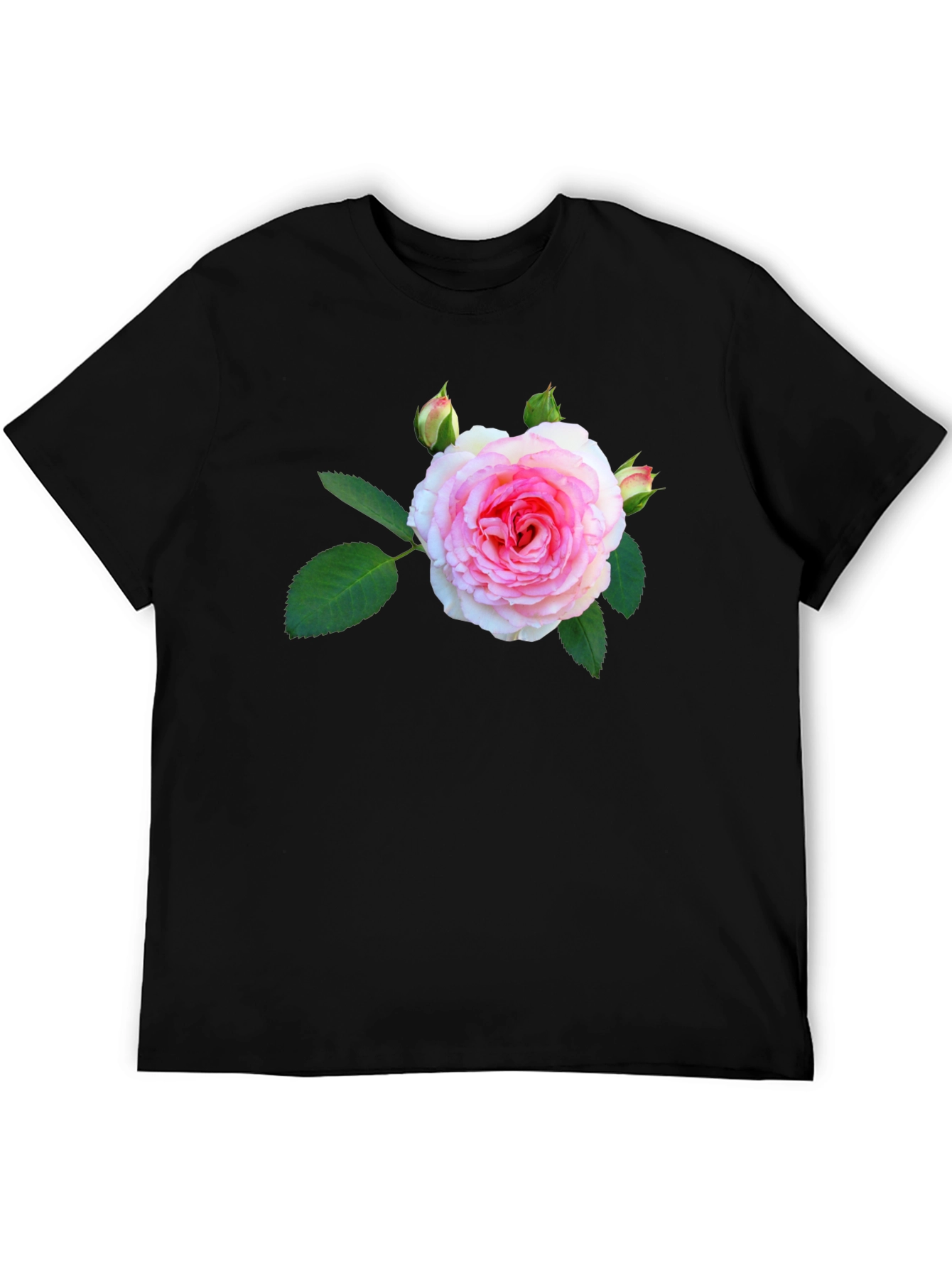 Floral Print Black T-Shirt