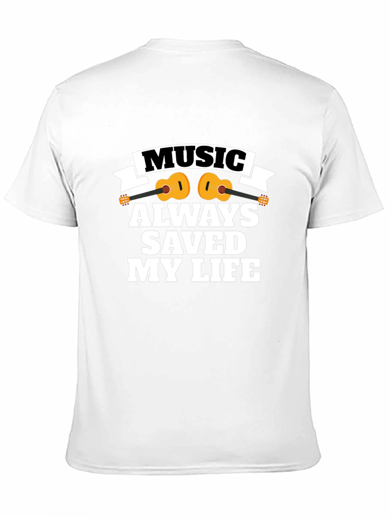Music Saved My Life Black T-Shirt
