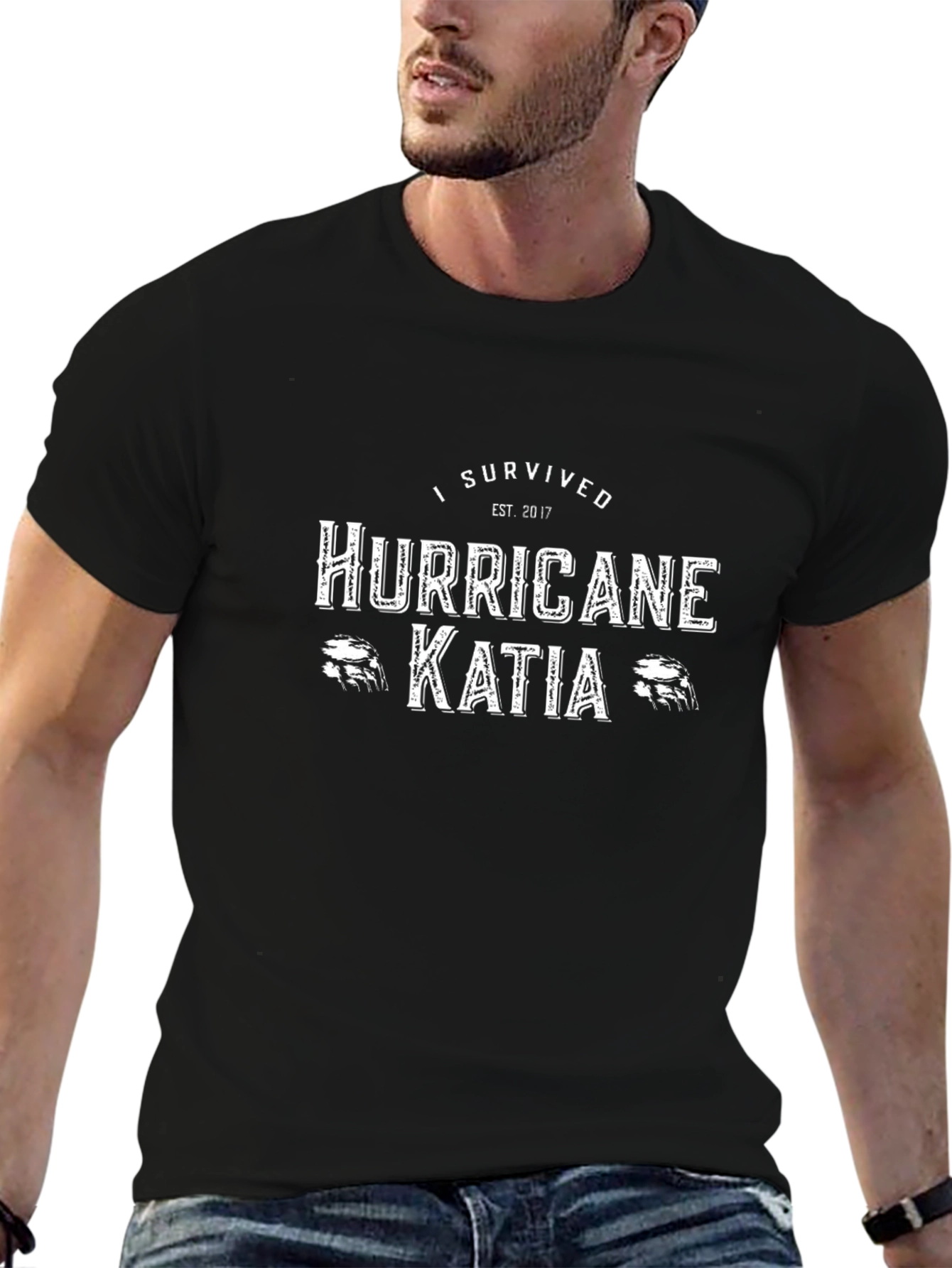 I Survived Hurricane Katia Black T-Shirt
