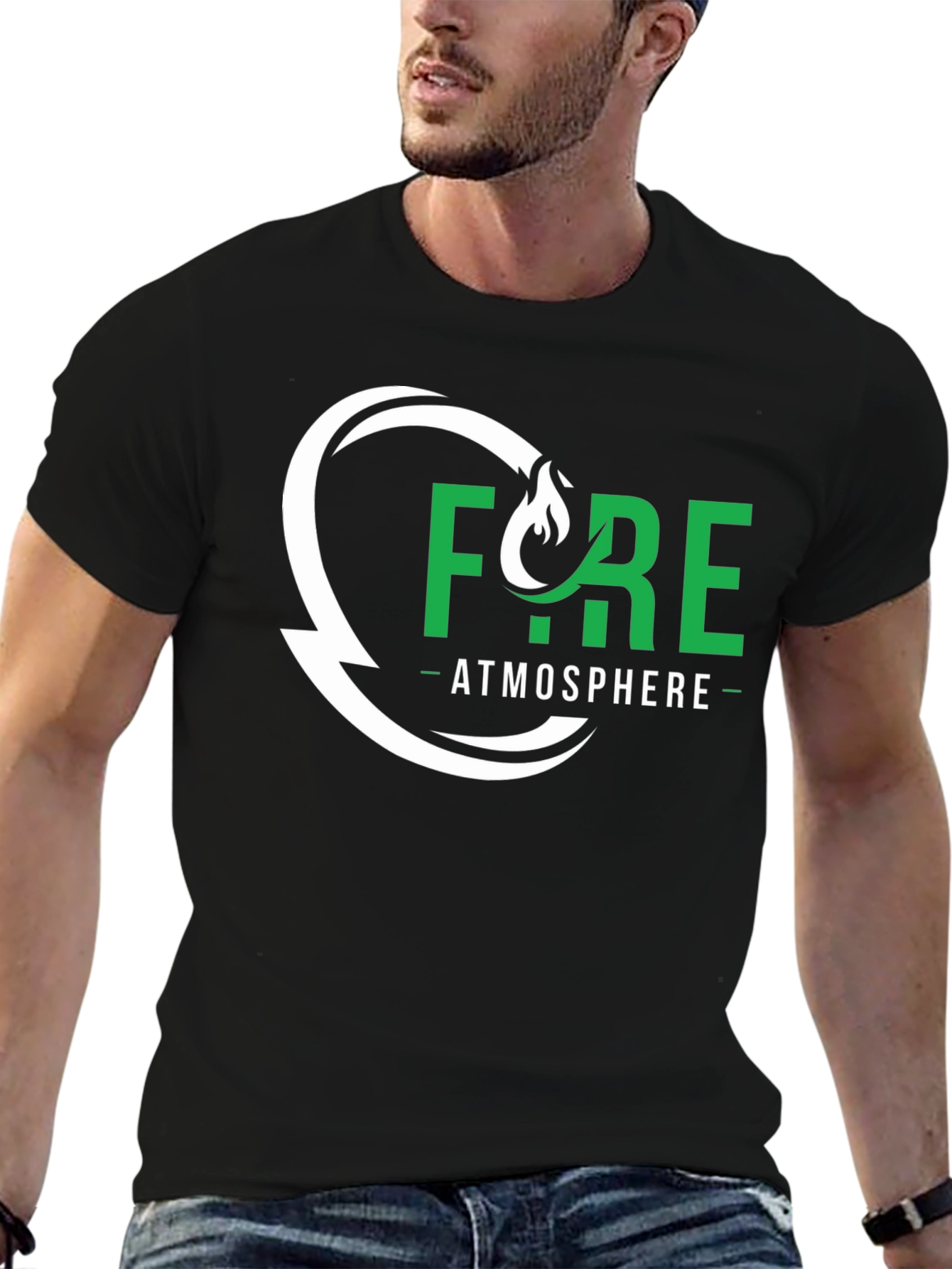 Fyre Atmosphere Graphic Tee - Black Cotton Blend