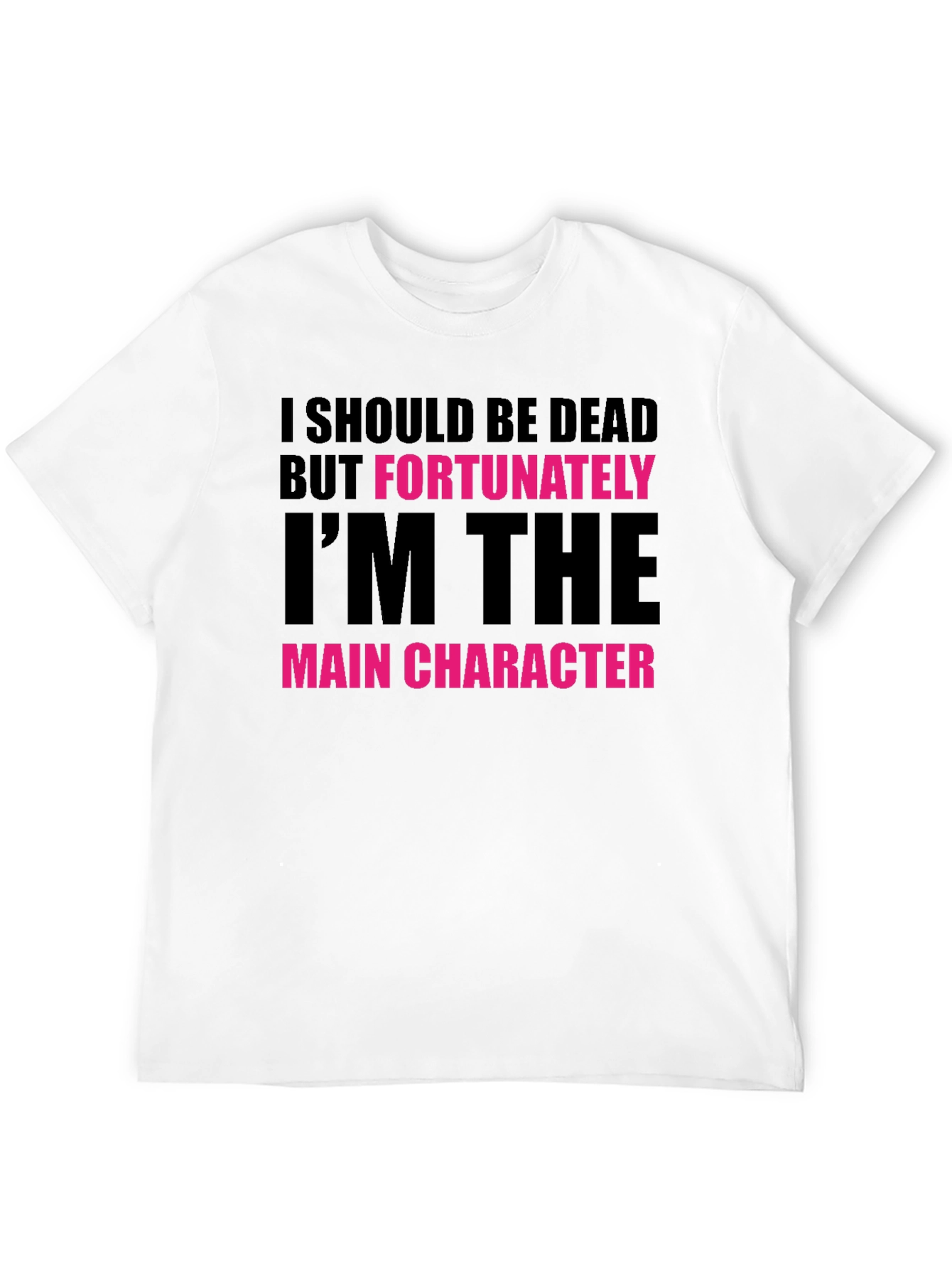 Main Character Graphic Tee - Black Novelty T-Shirt