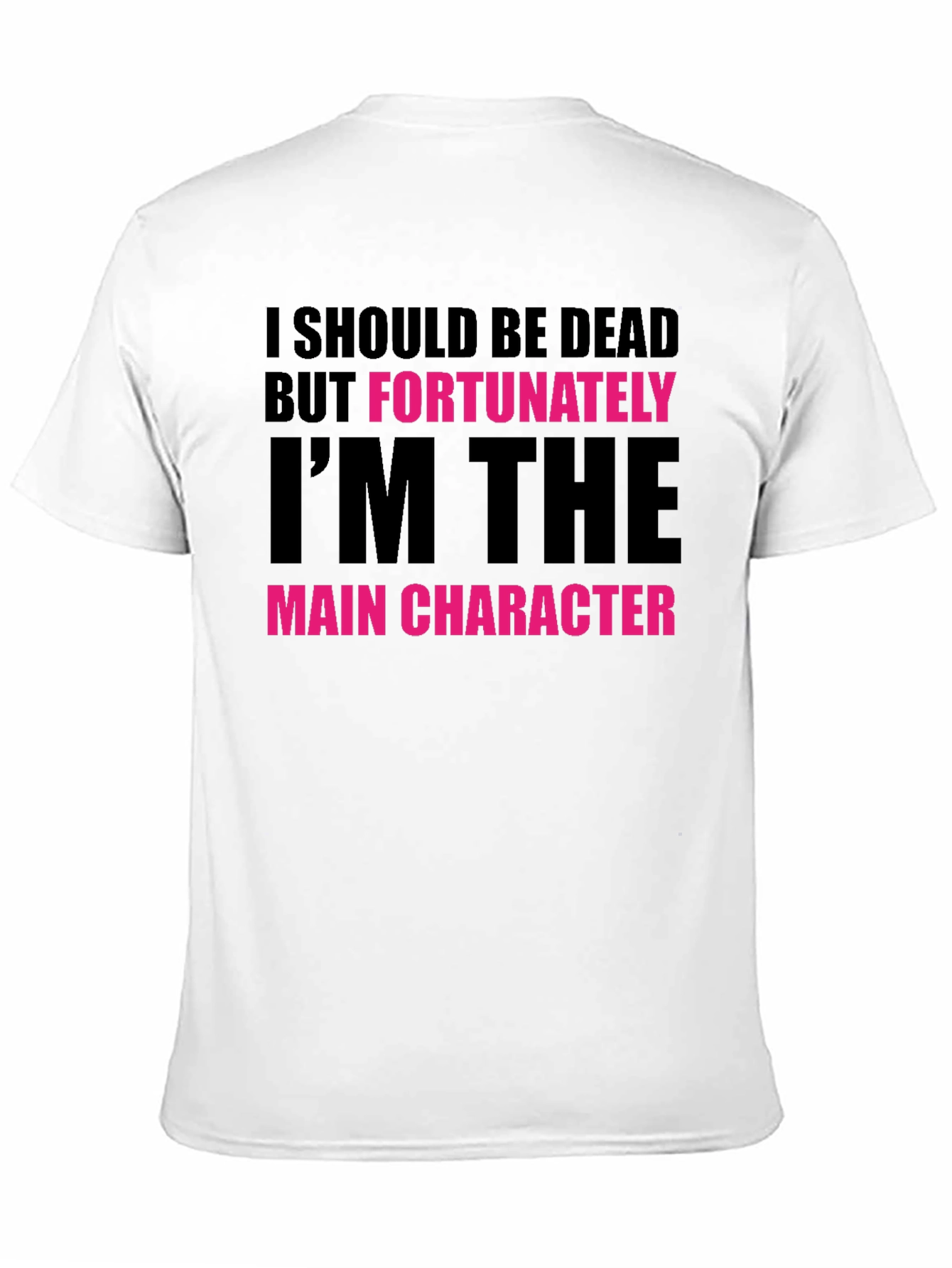 Main Character Graphic Tee - Black Novelty T-Shirt