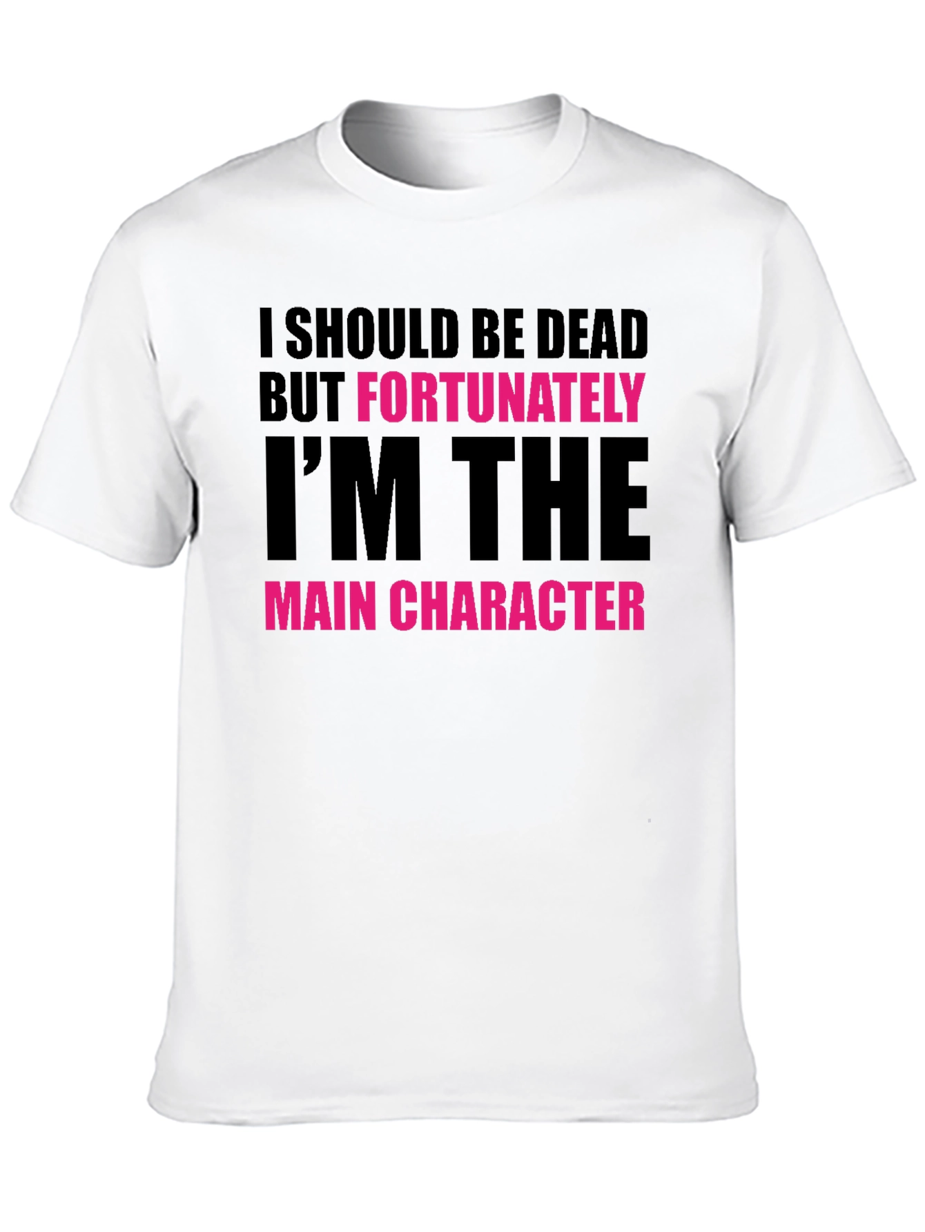 Main Character Graphic Tee - Black Novelty T-Shirt