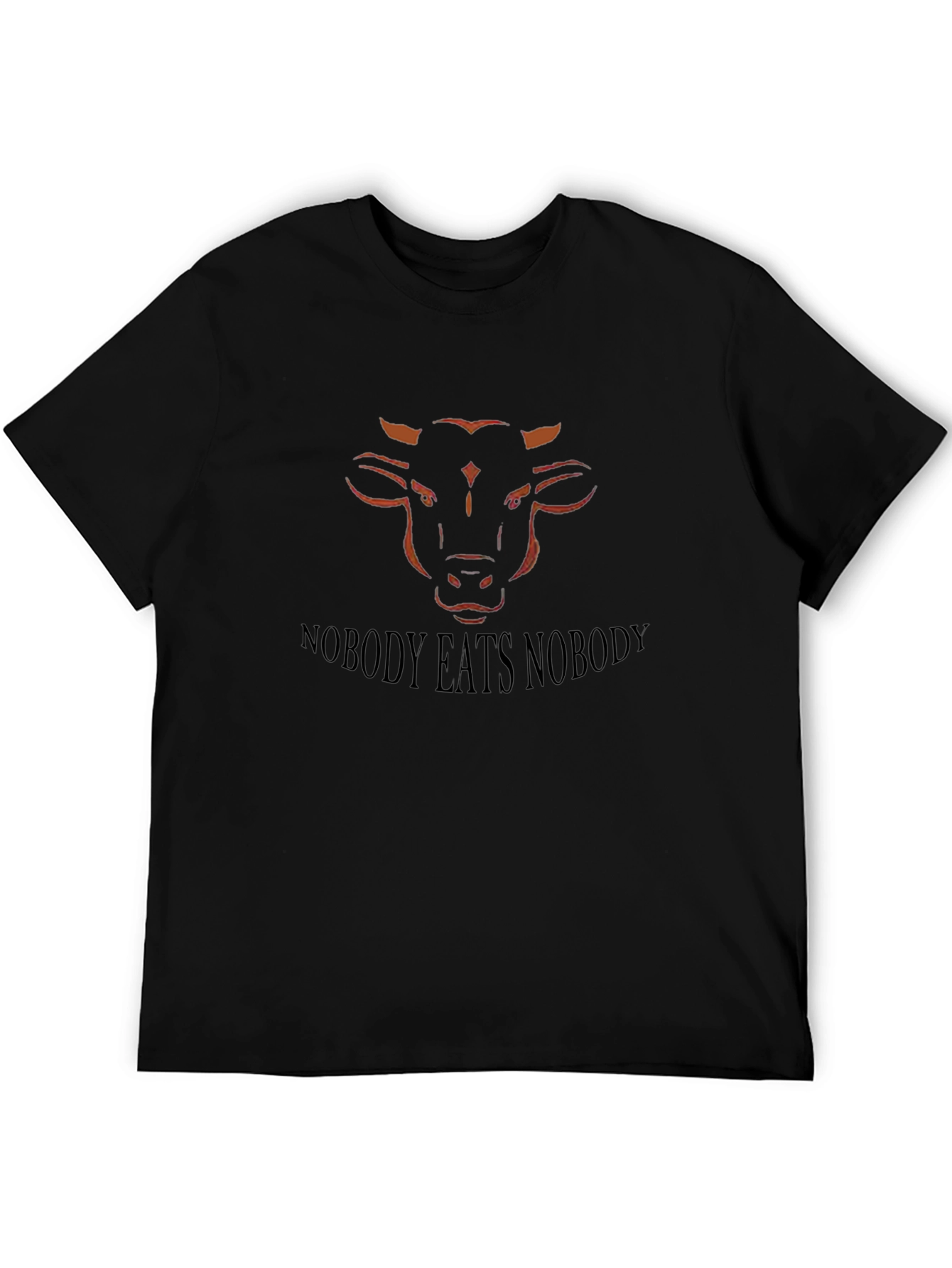 Nobody Eats Nobody Black Vegan T-Shirt