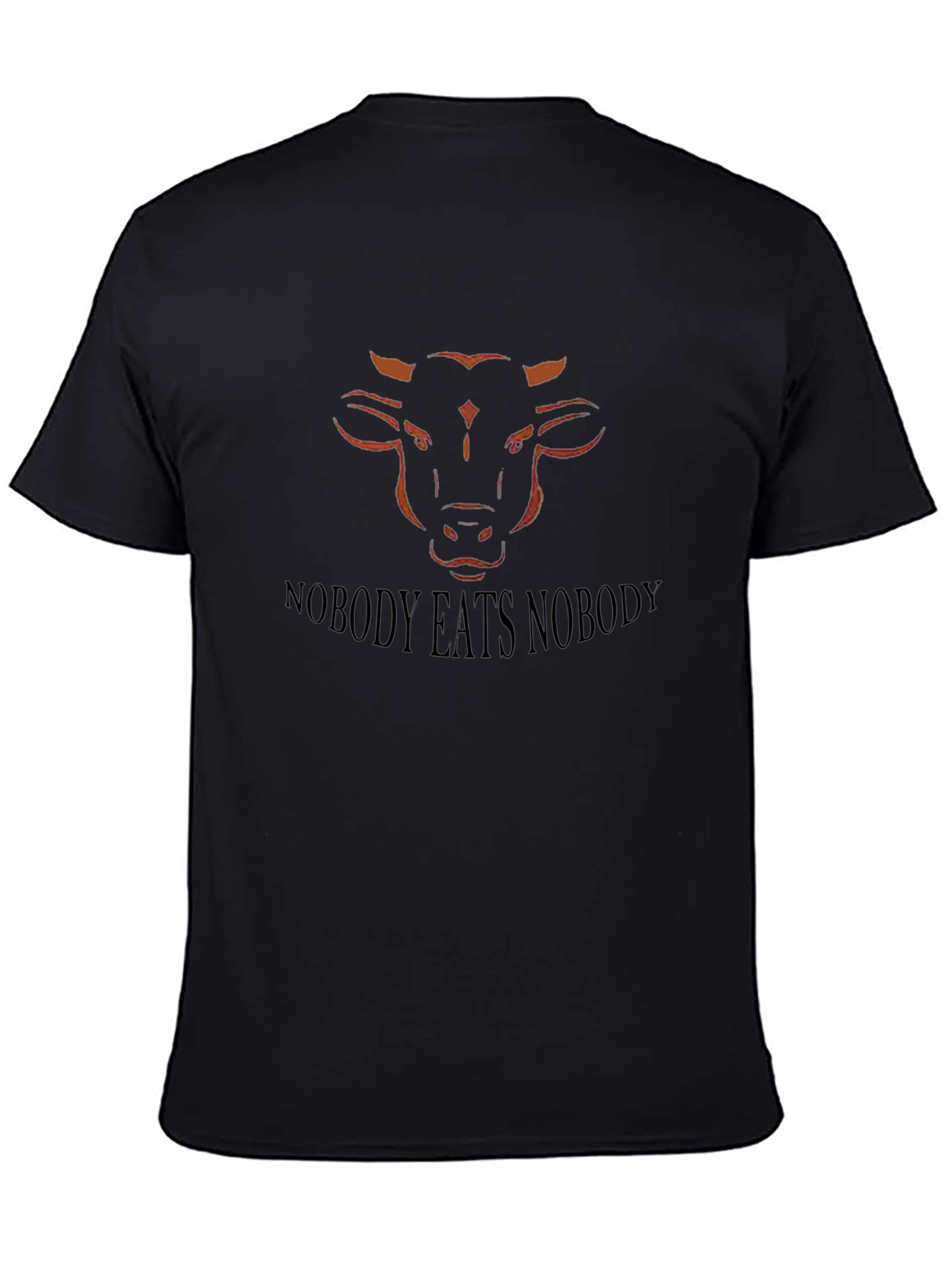 Nobody Eats Nobody Black Vegan T-Shirt