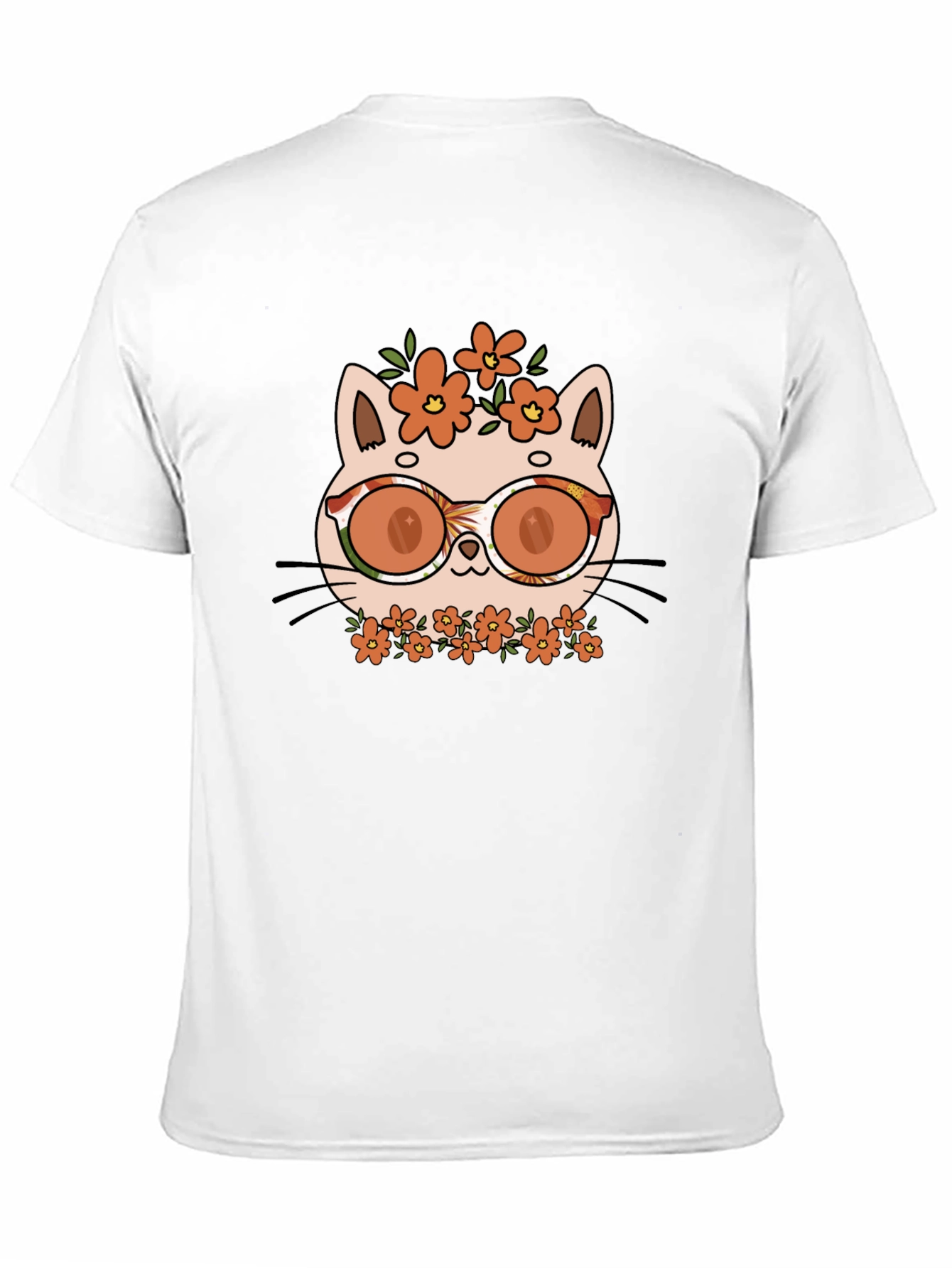 Cool Cat with Flowers T-Shirt
