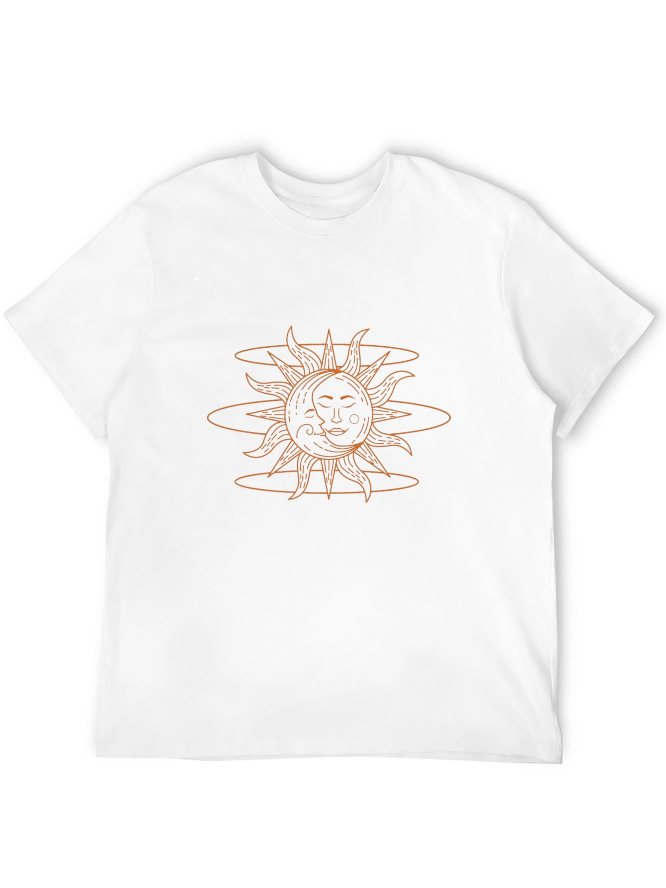 Celestial Sun & Moon Graphic Tee - Black