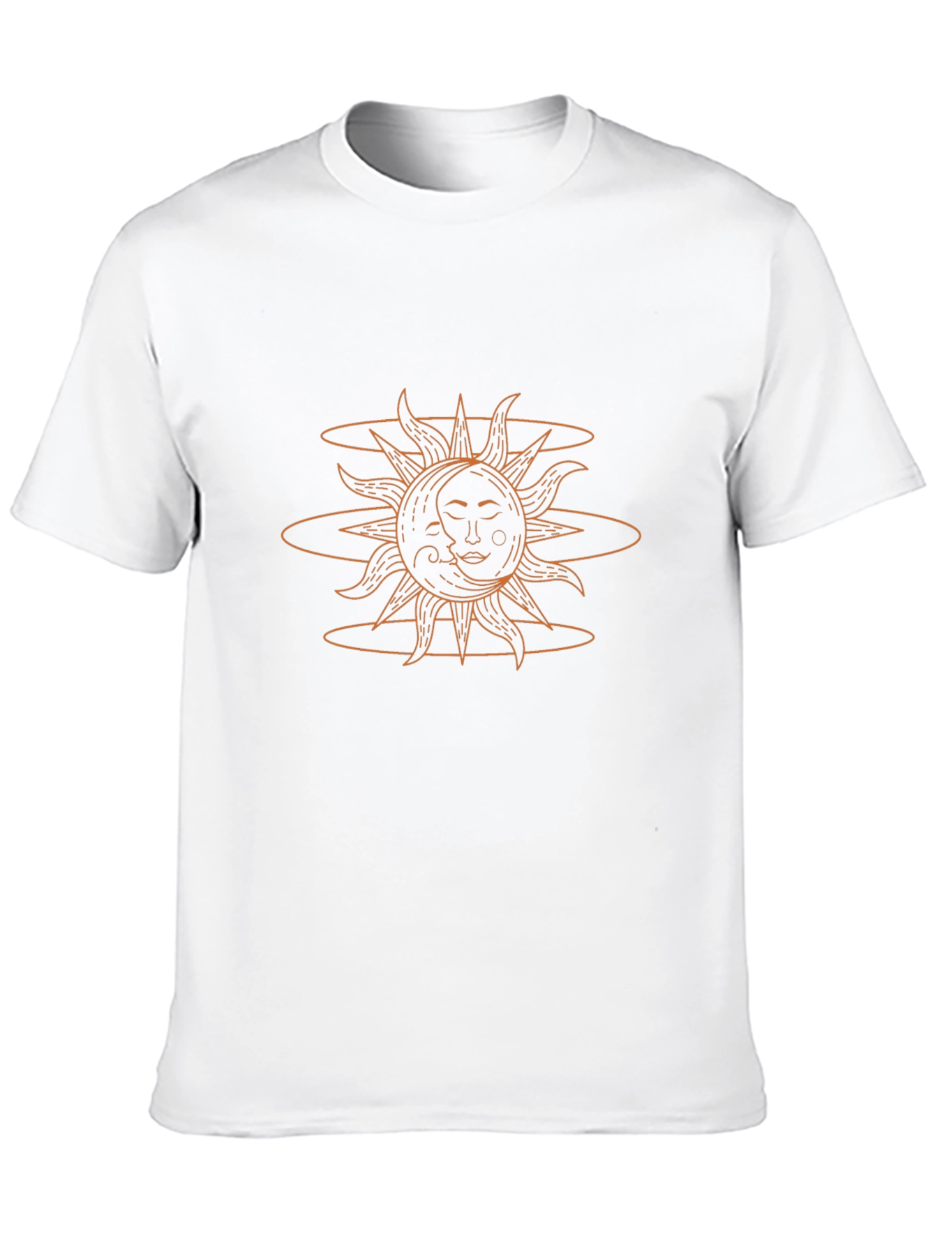Celestial Sun & Moon Graphic Tee - Black