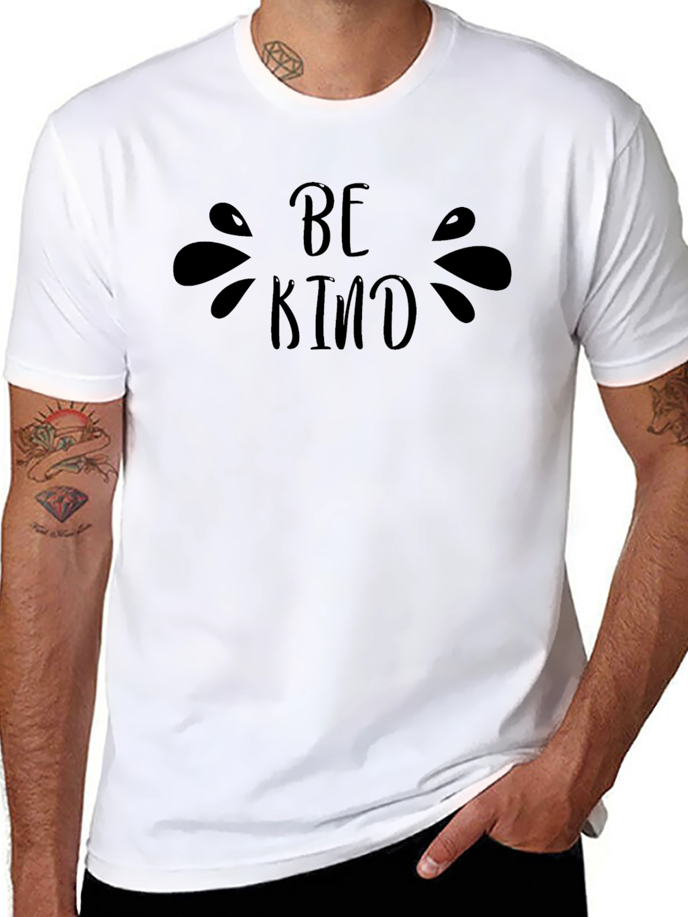 Be Kind Black Graphic Tee - Unisex Soft Cotton