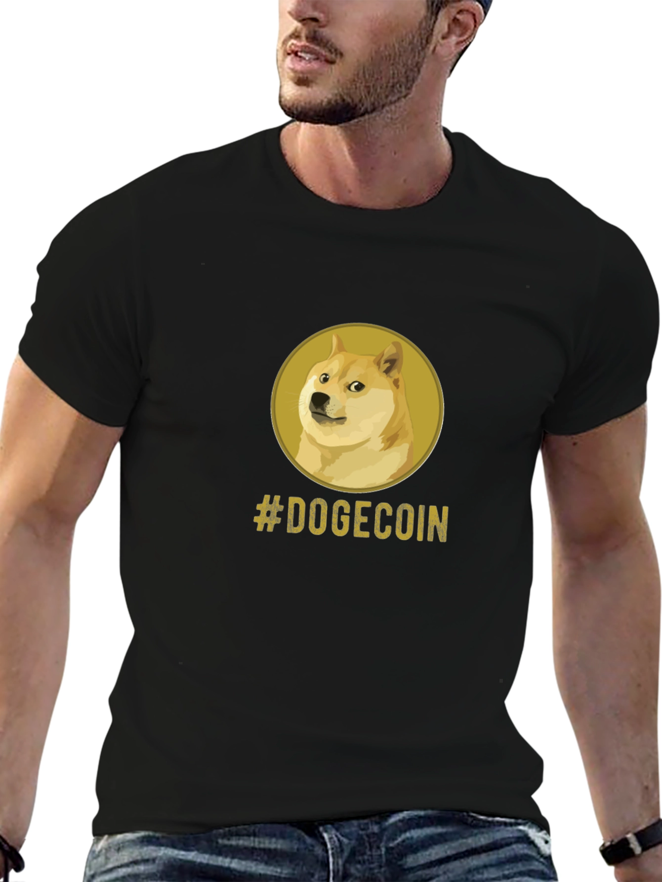 Dogecoin Meme Black T-Shirt - Crypto Currency Tee