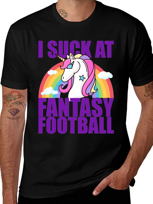 I Suck at Fantasy Football Unicorn T-Shirt
