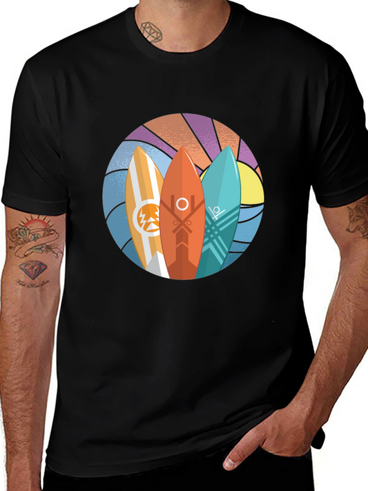 Surfboards Graphic Black Tee