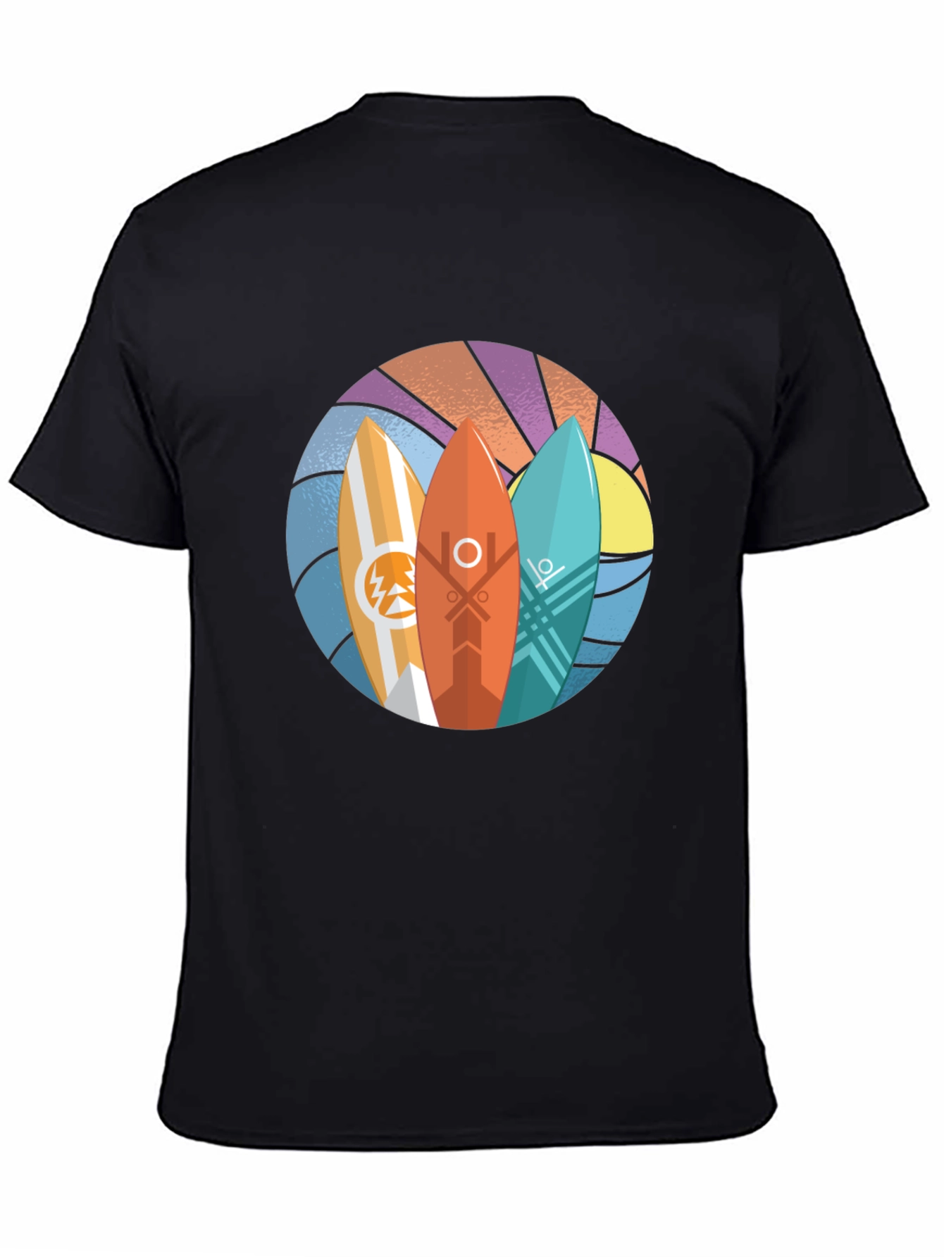 Surfboards Graphic Black Tee