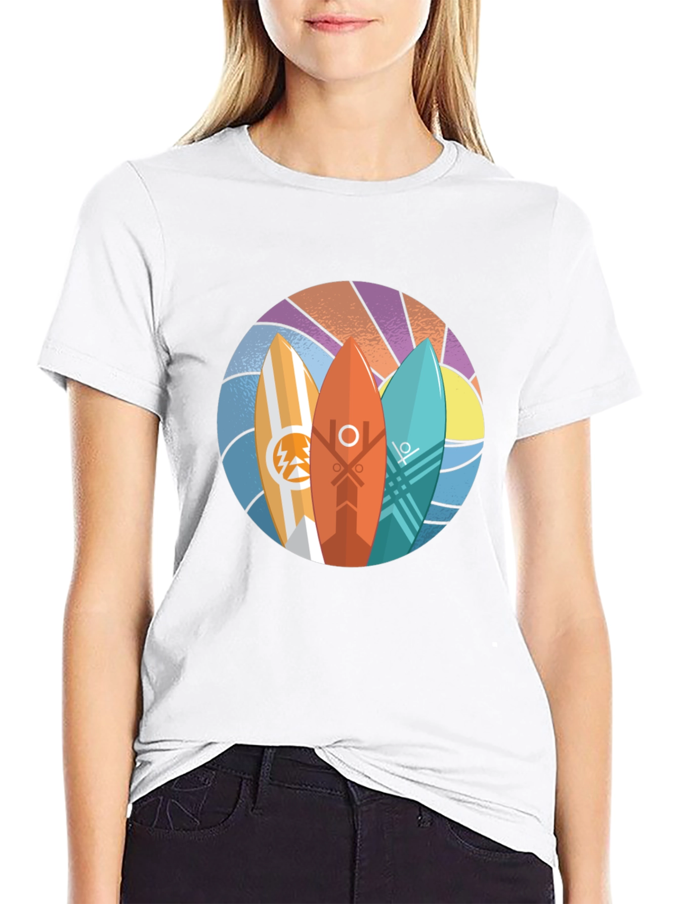 Surfboards Graphic Black Tee