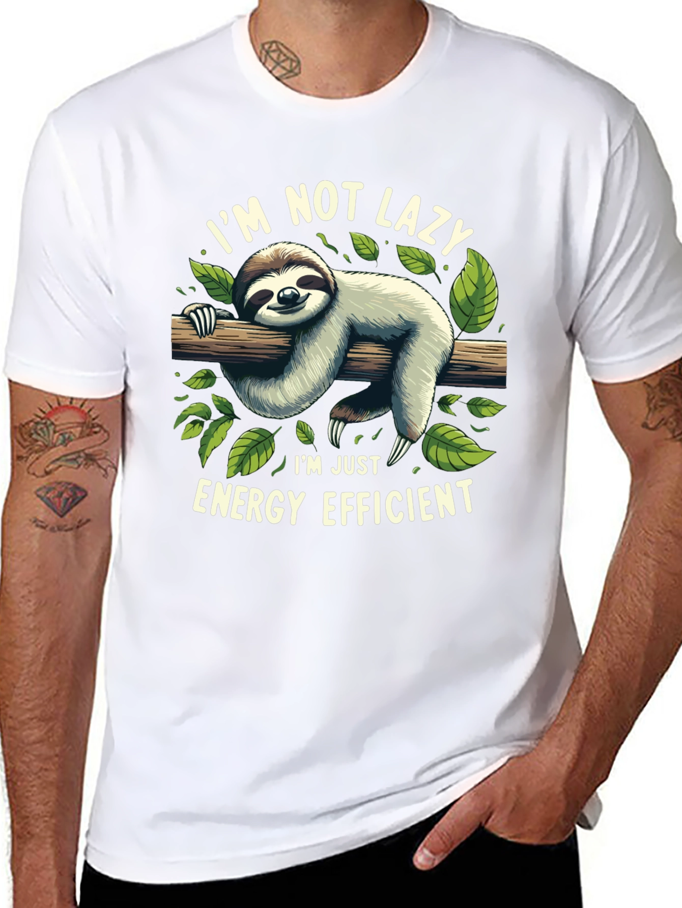 Lazy Sloth Energy Efficient Graphic Tee