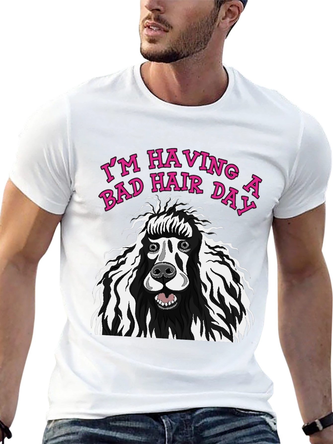 Bad Hair Day Poodle Graphic Tee